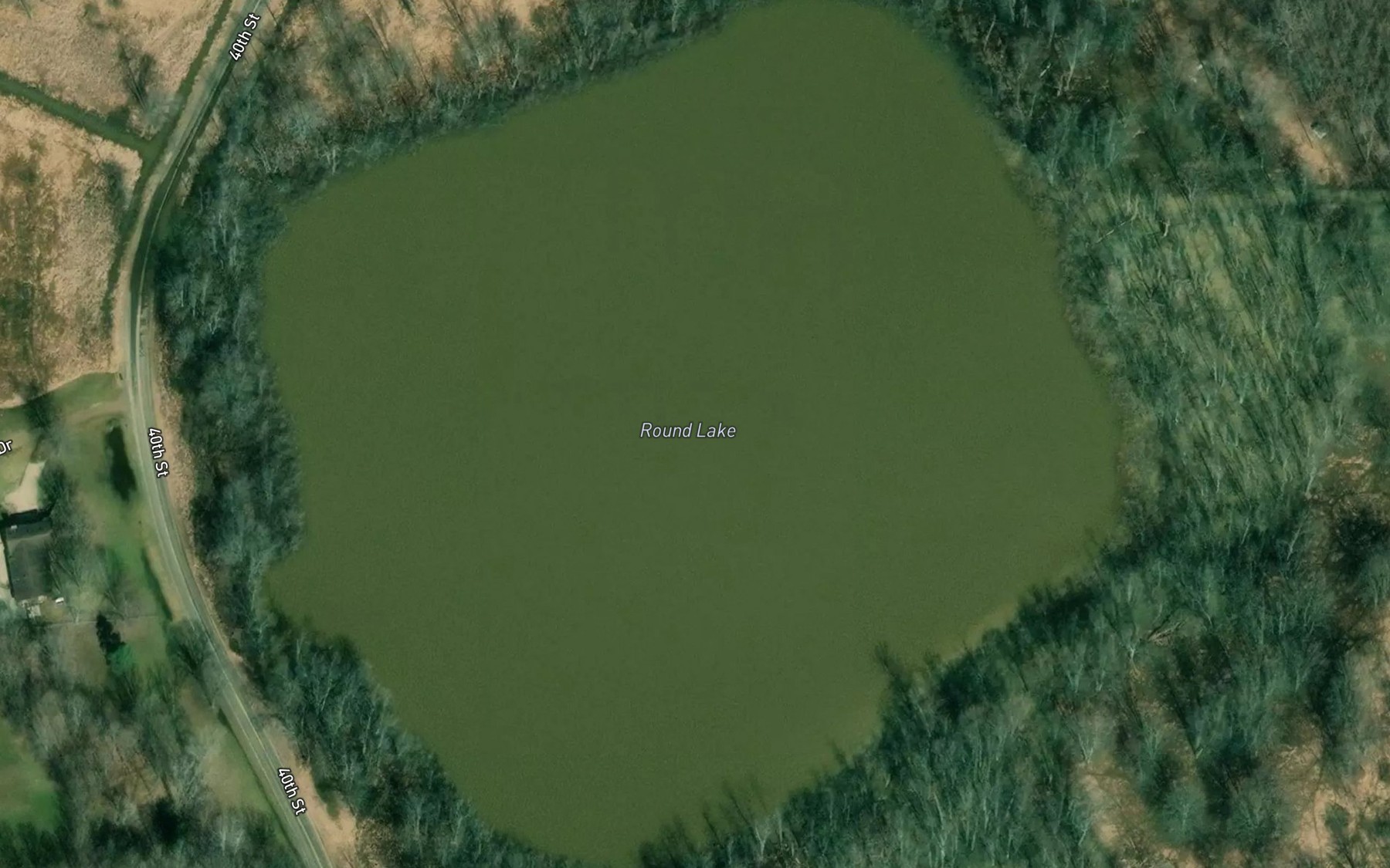 Satellite map of the Round Lake