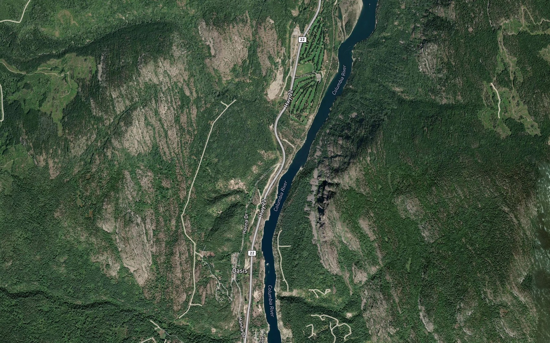 Satellite map of the Murphy Creek