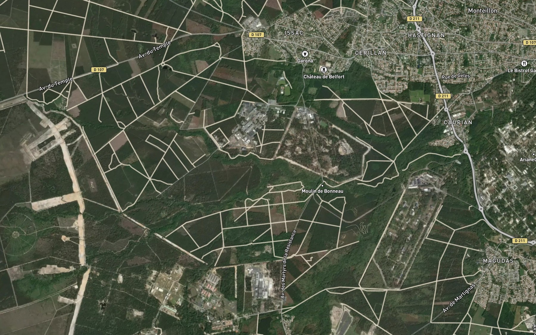 Satellite map of the Berle de la Capelle