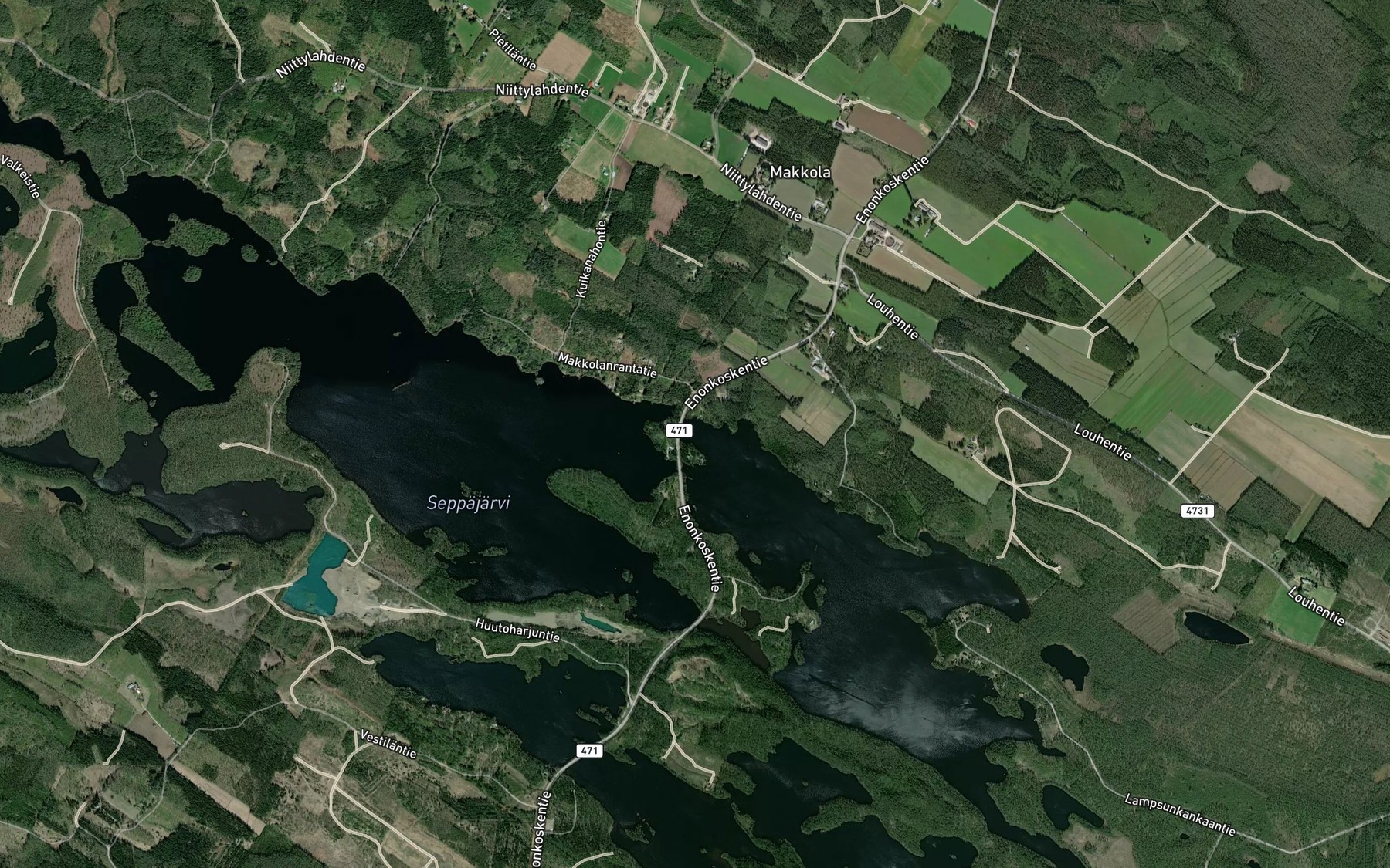 Satellite map of the Laiskanlahti