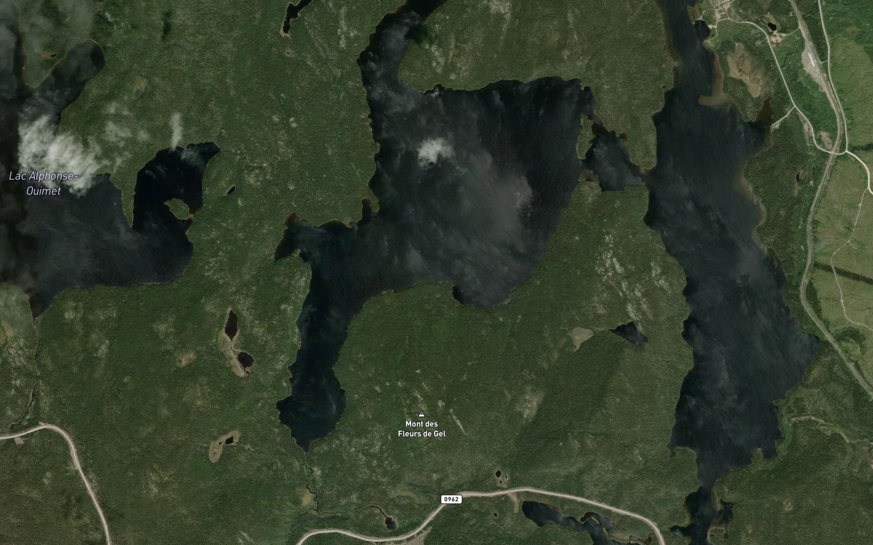 Satellite map of the Baie des Fleurs de Gel