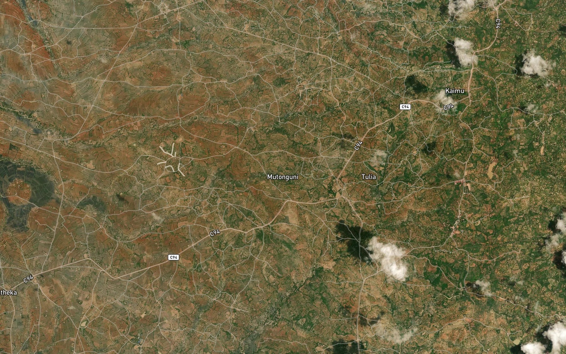 Satellite map of the Kalolo Dam