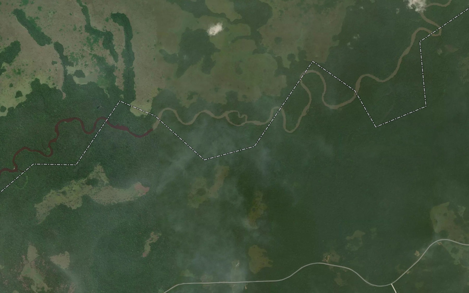 Satellite map of the Lebouka