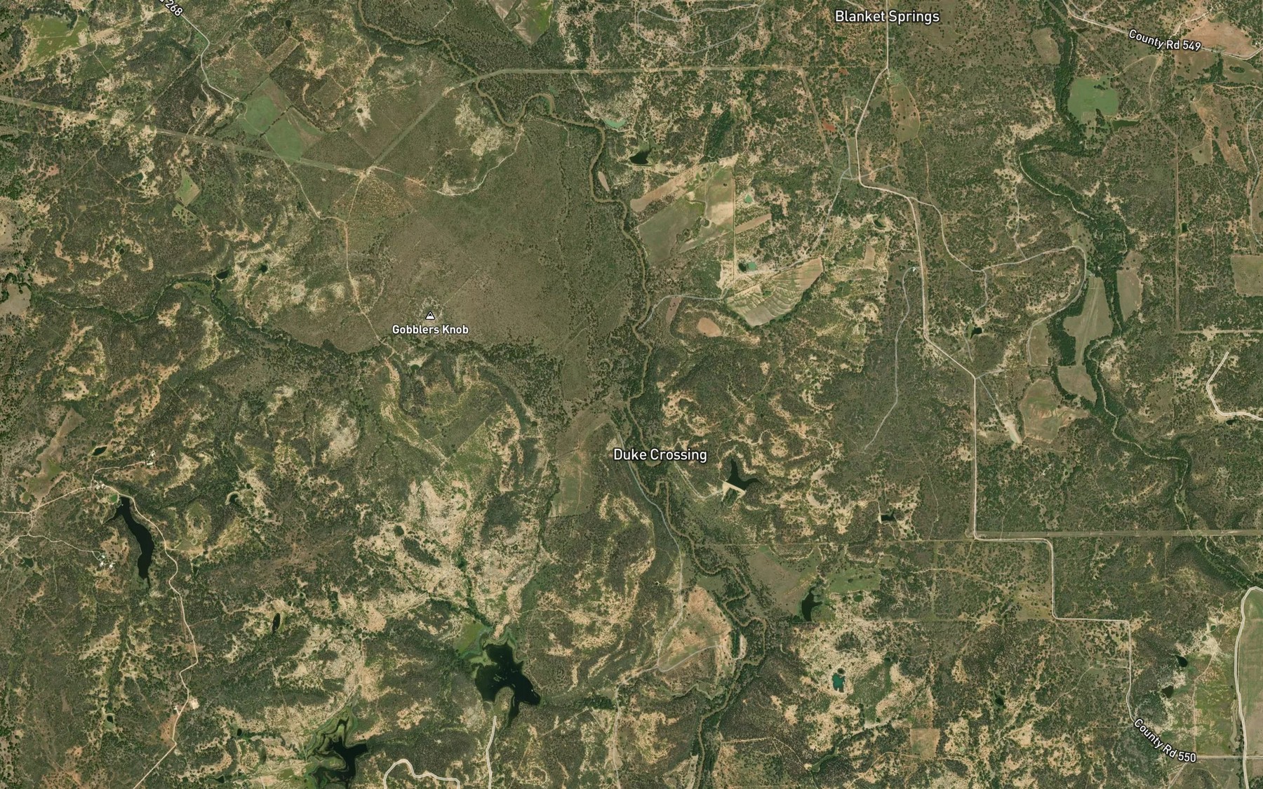 Satellite map of the Fisk Creek
