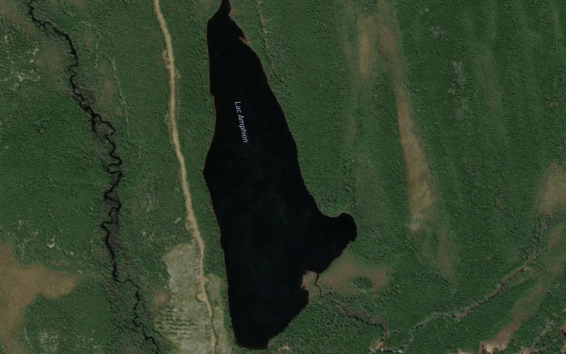 Satellite map of the Lac Amphion
