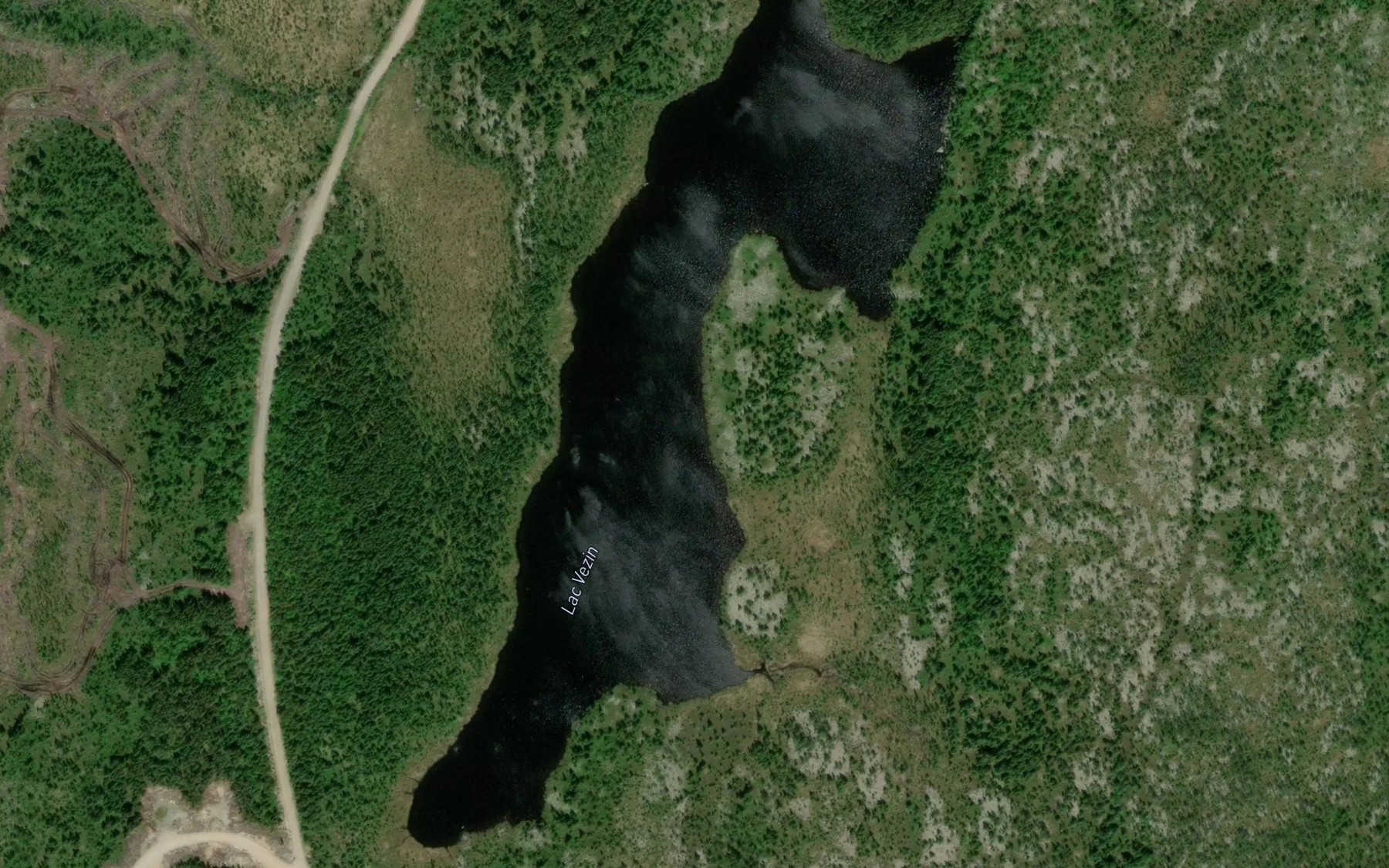Satellite map of the Lac Vezin
