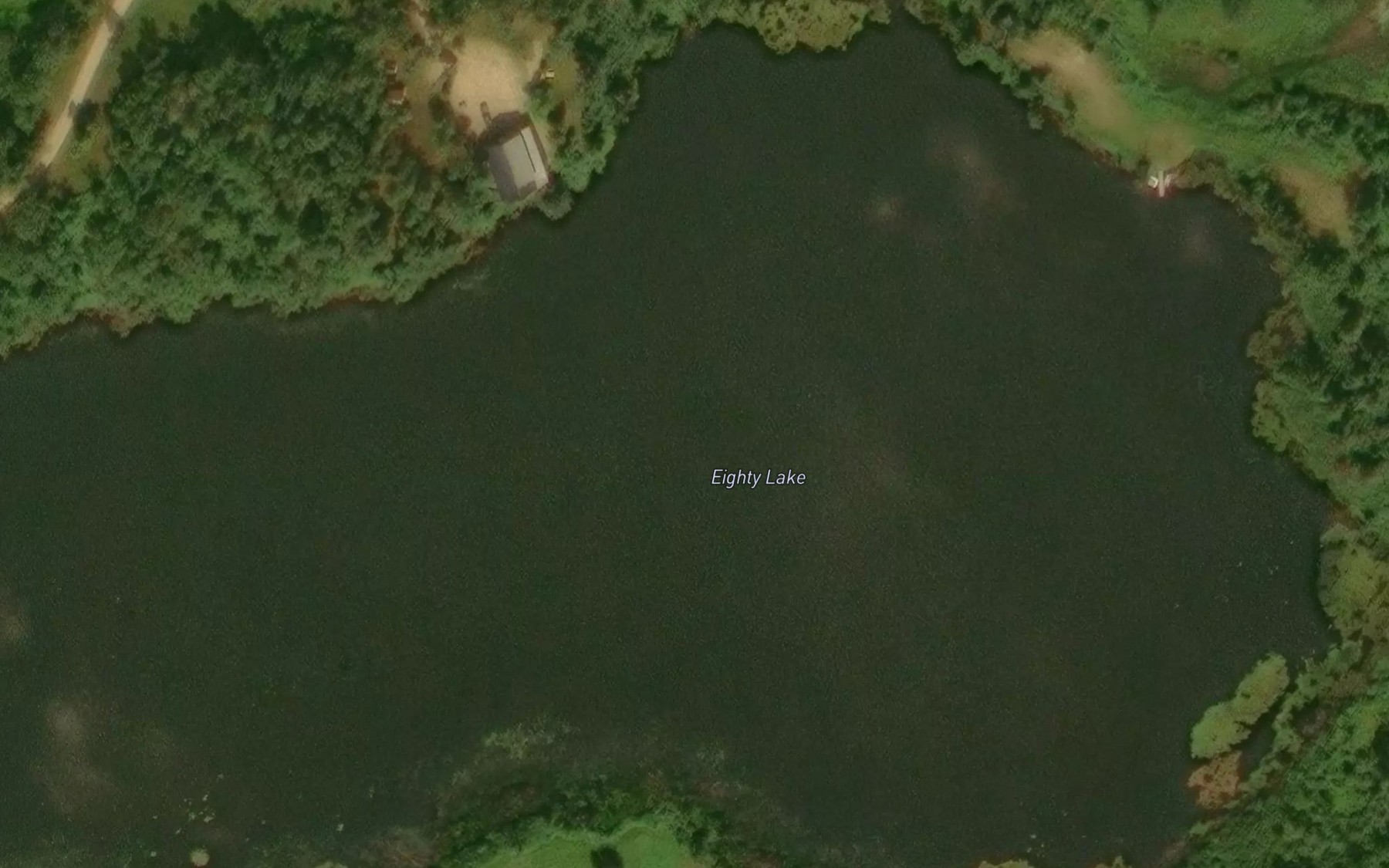 Satellite map of the Eighty Lake