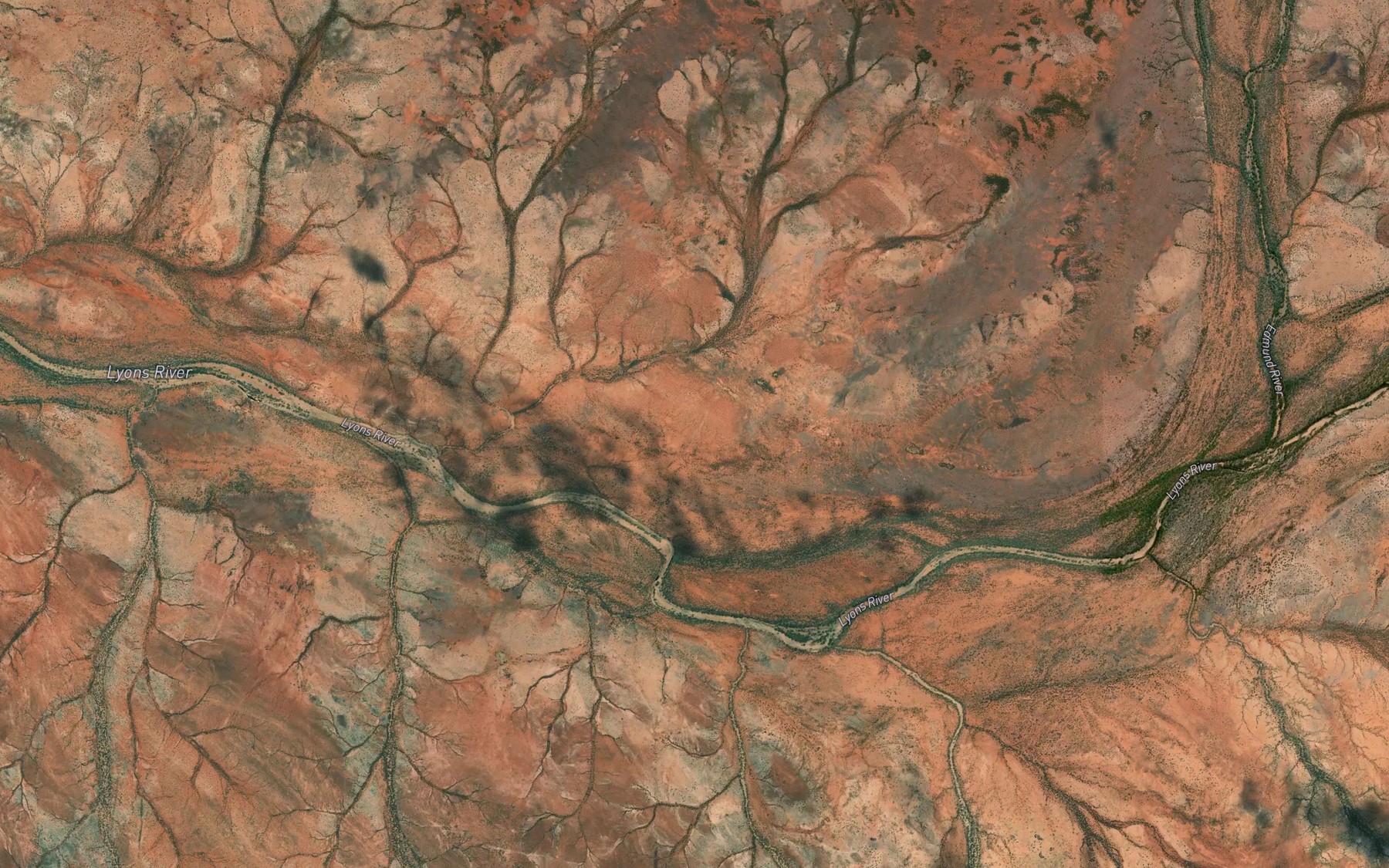 Satellite map of the Winmar Creek