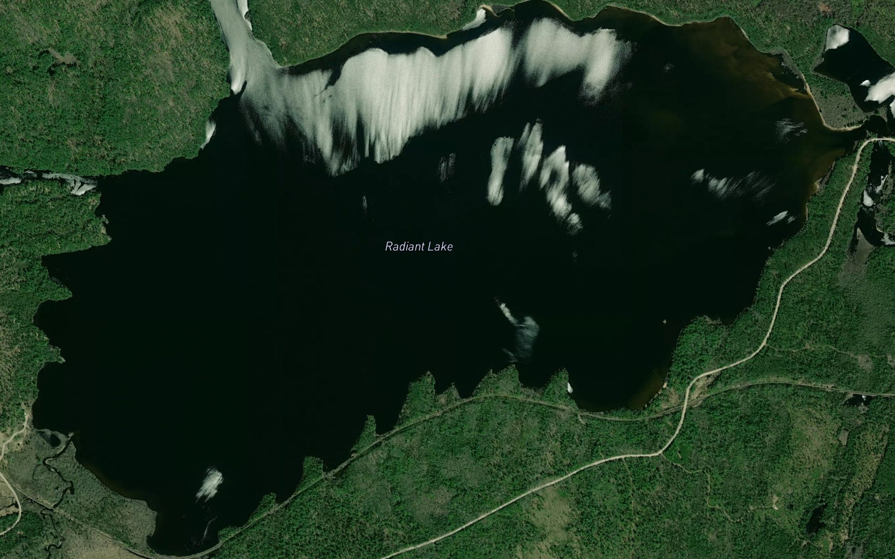 Satellite map of the Radiant Lake