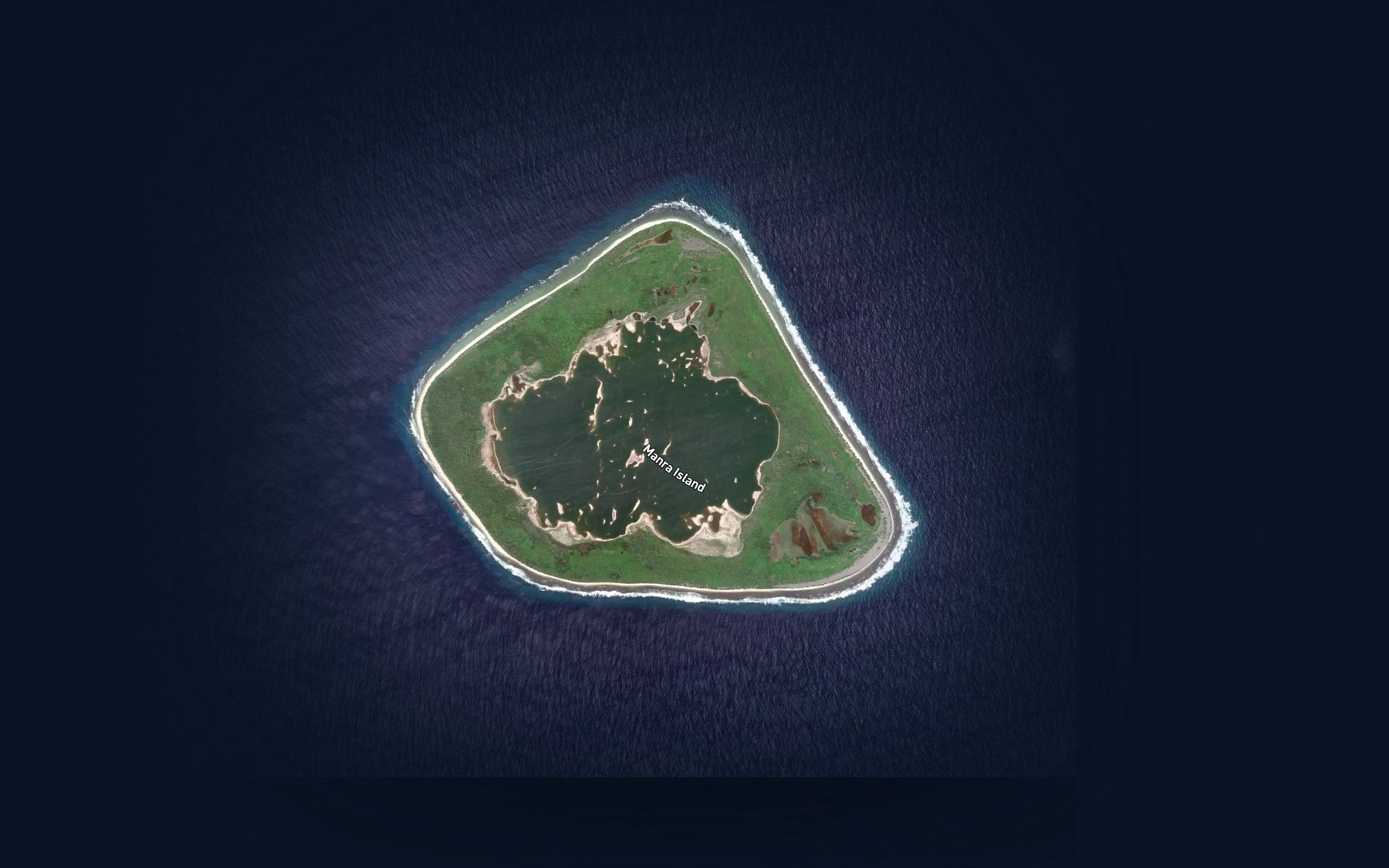Satellite map of the Hypersaline Lagoon