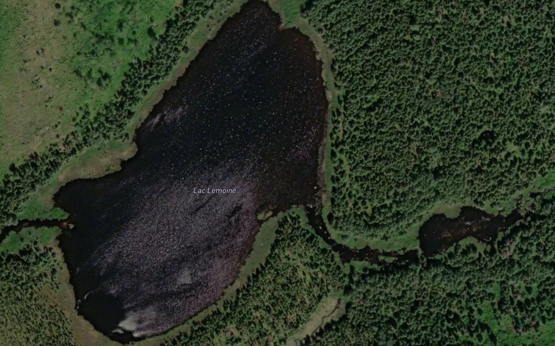 Satellite map of the Lac Lemoine