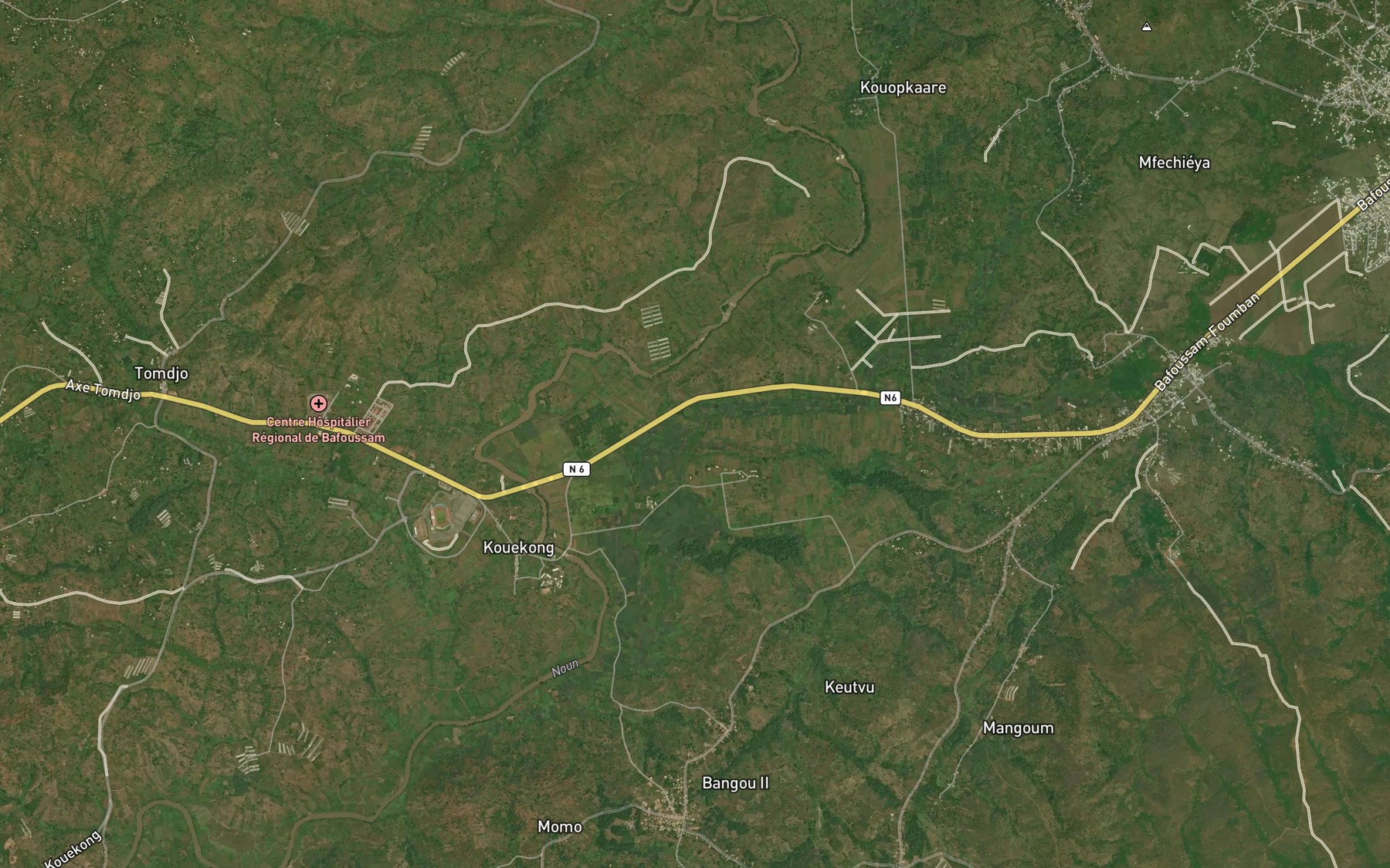 Satellite map of the Gouetkam