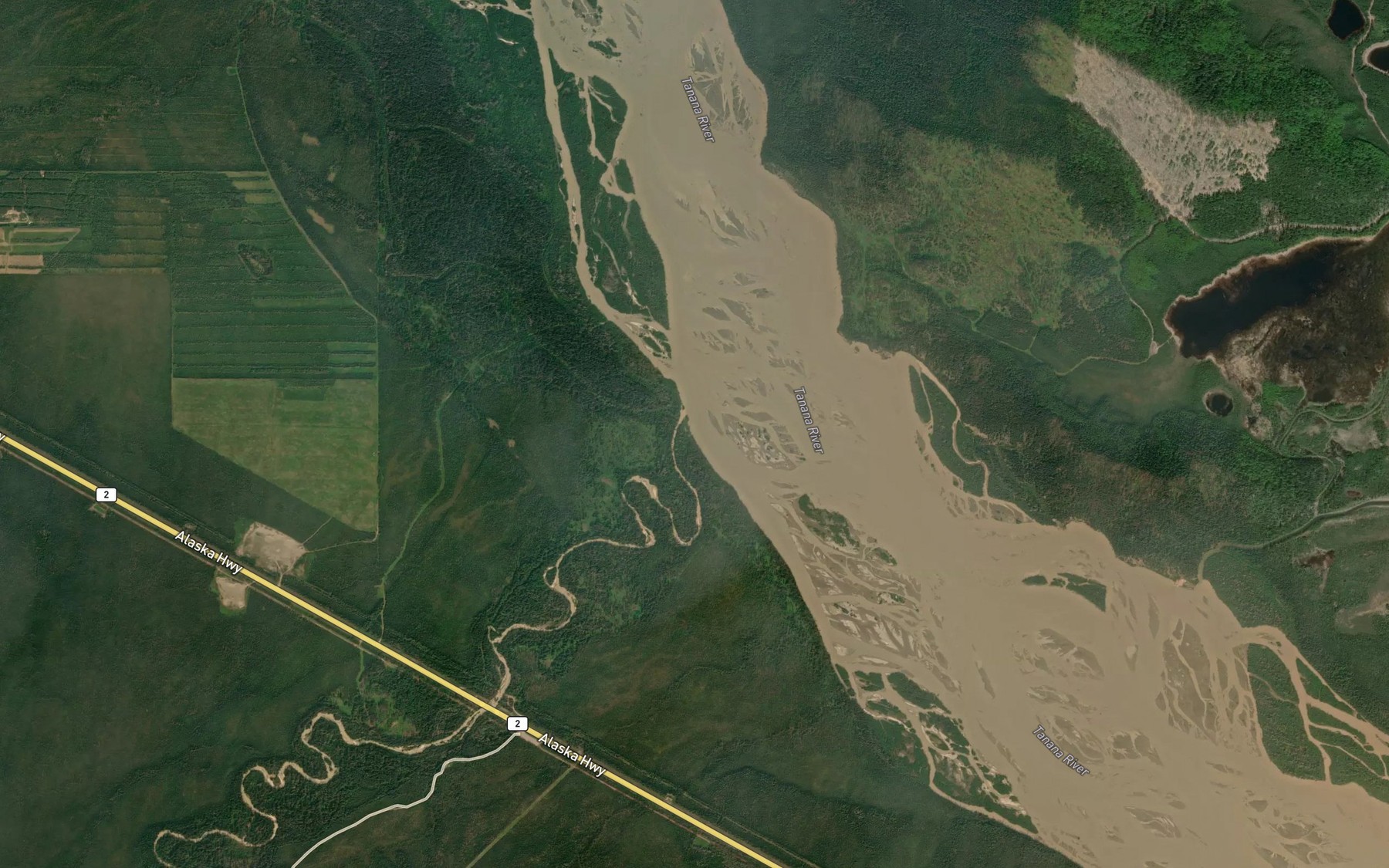 Satellite map of the Little Gerstle River
