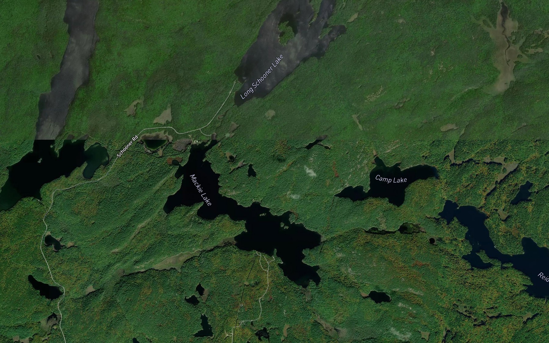 Satellite map of the Kitchen Lake