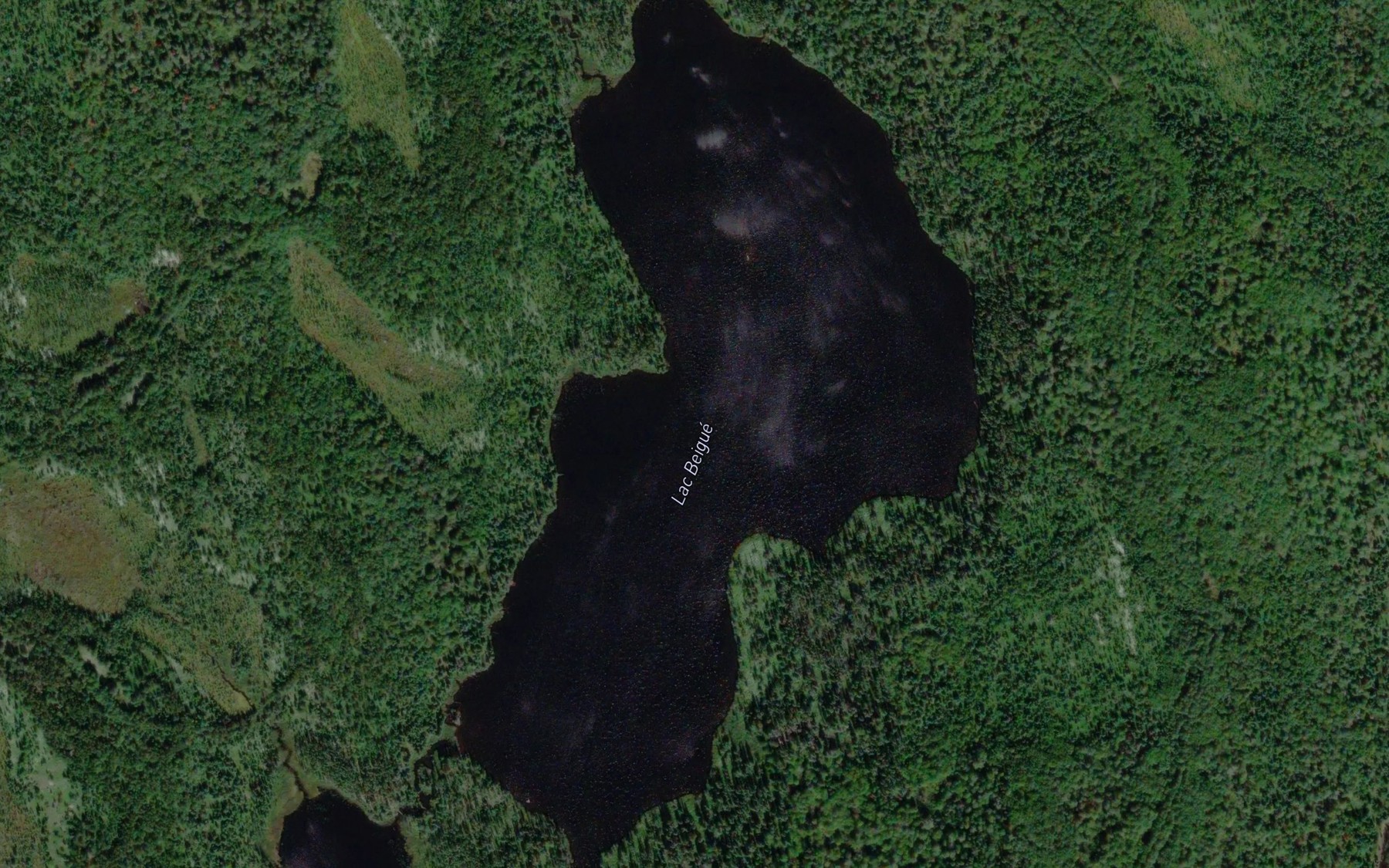 Satellite map of the Lac Beigue