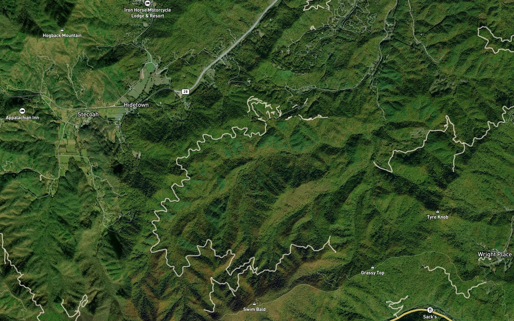 Satellite map of the Reid Branch