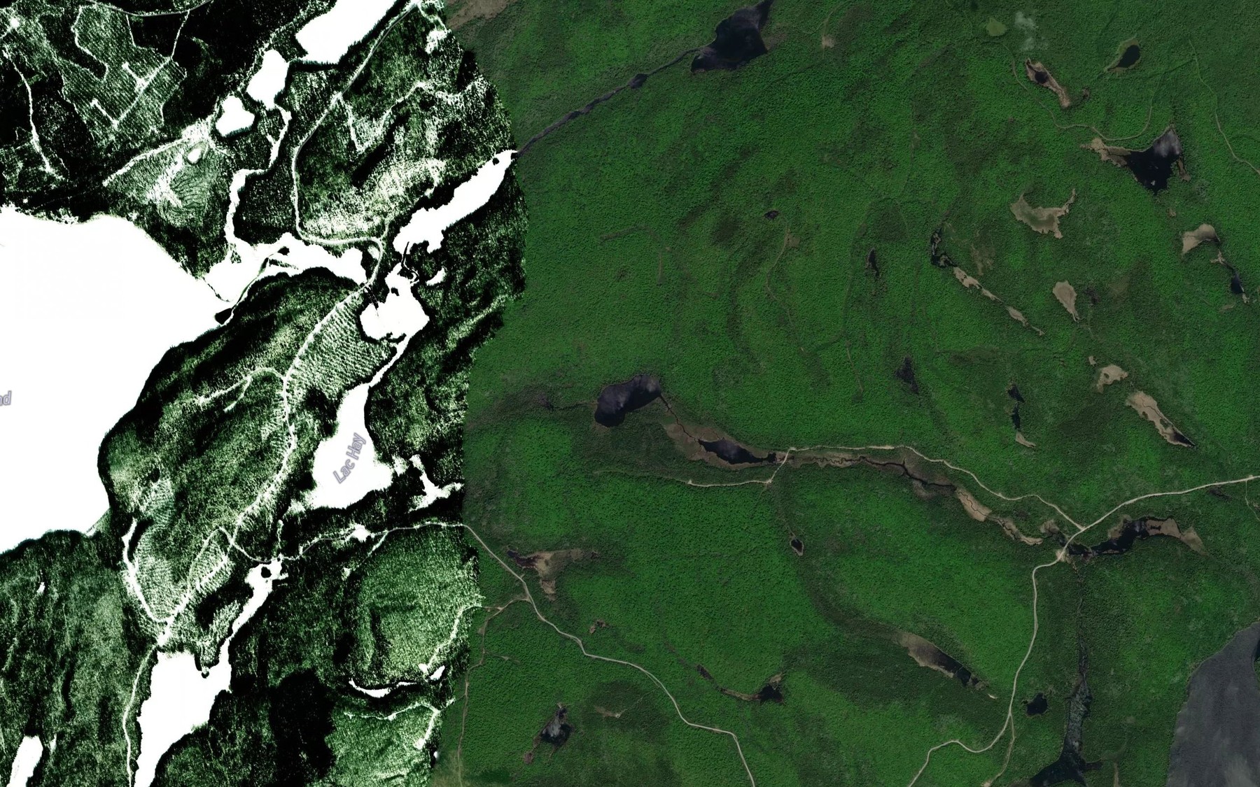 Satellite map of the Lac Marc
