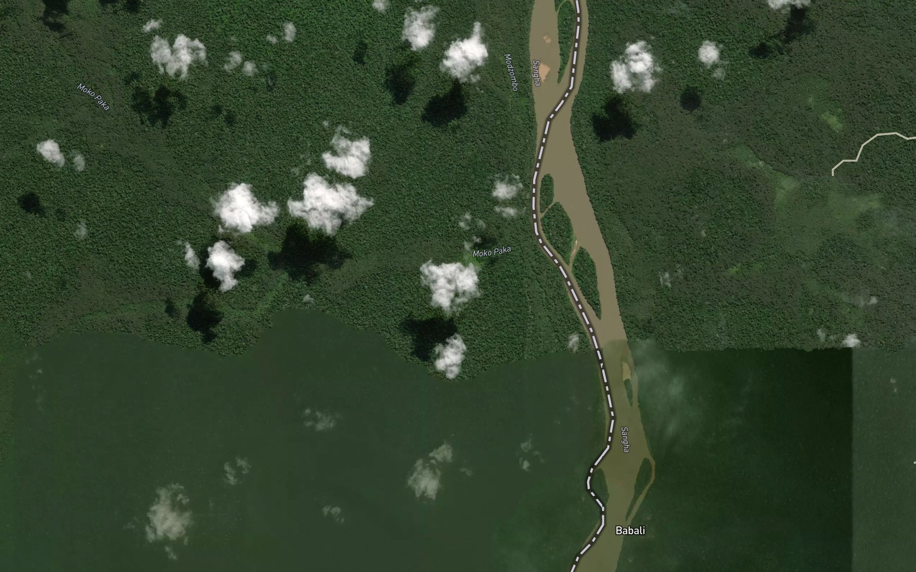 Satellite map of the Moko-Paka