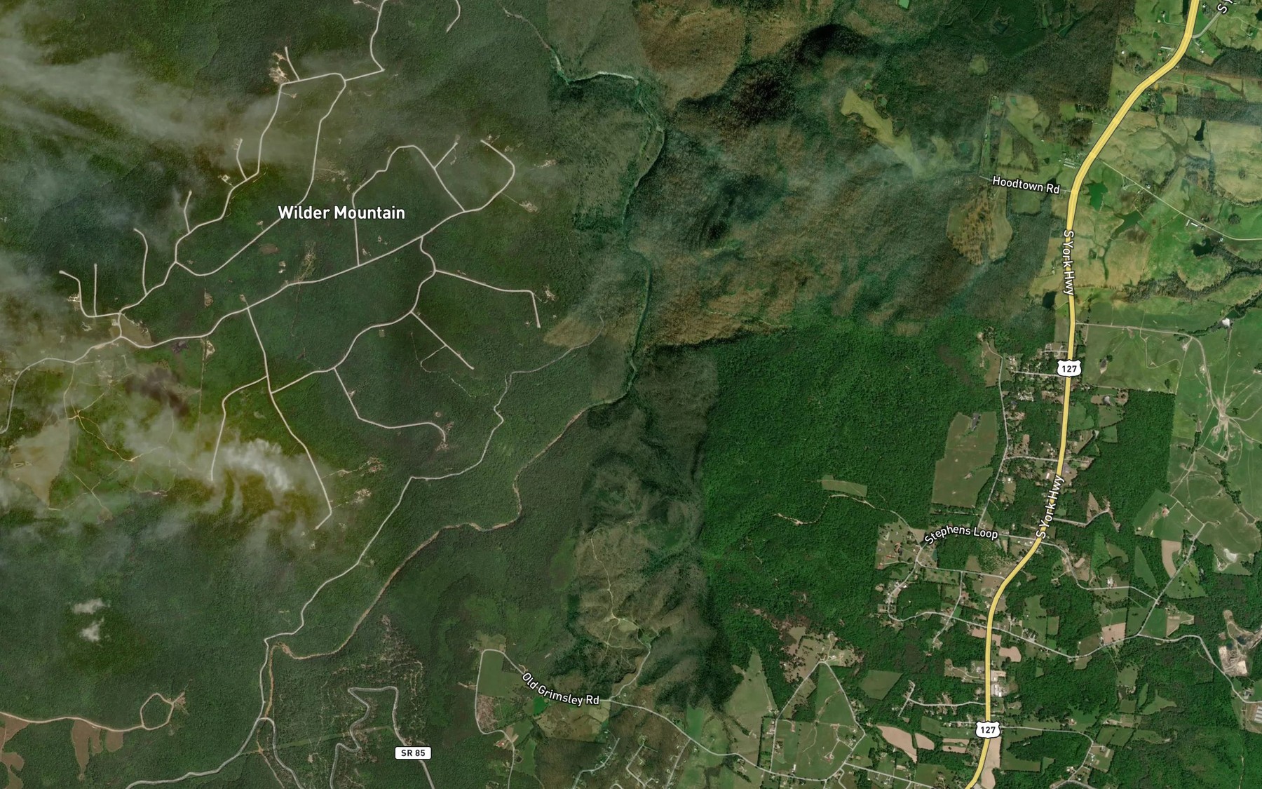 Satellite map of the Cobb Creek