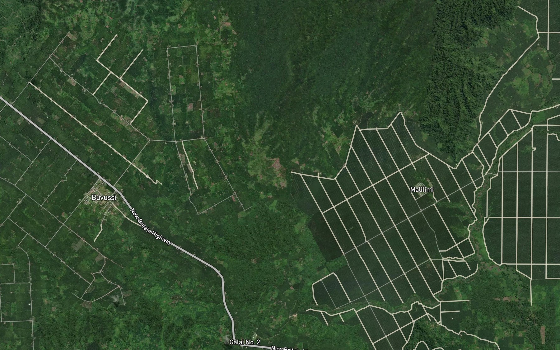 Satellite map of the Hou River