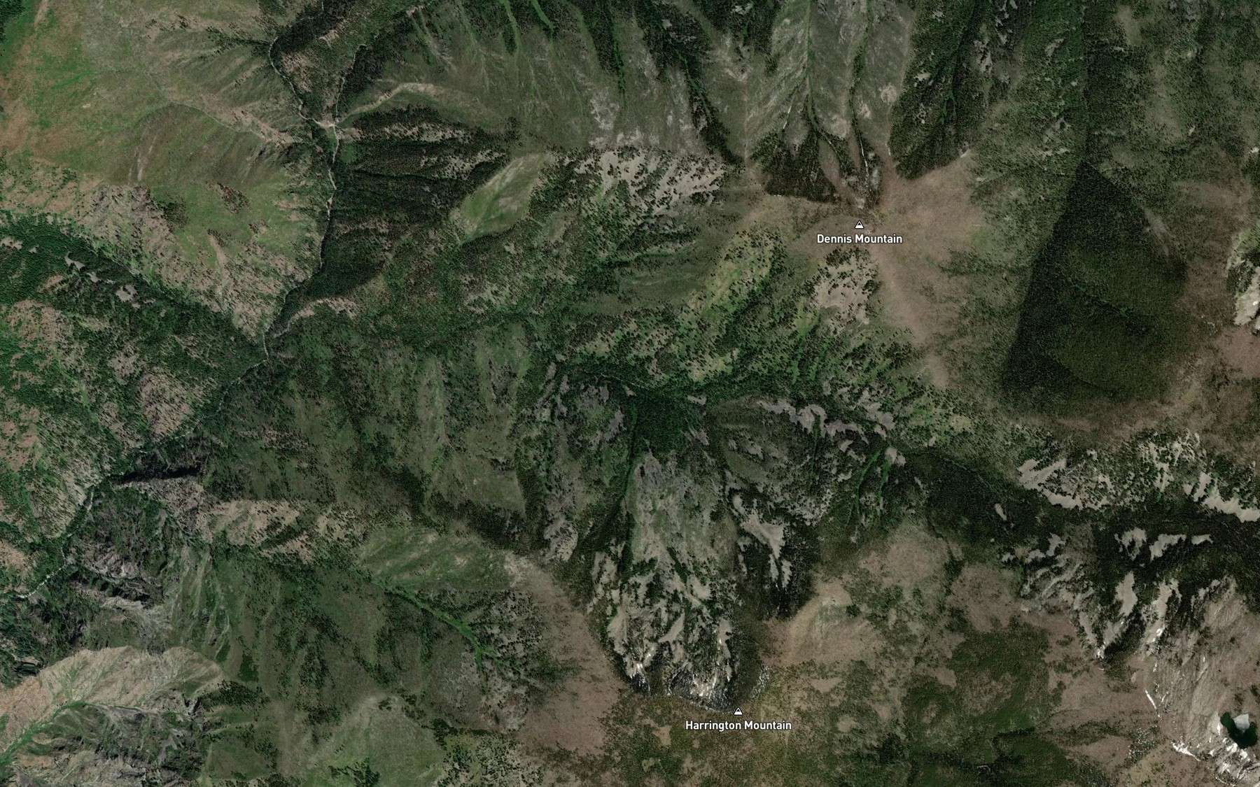 Satellite map of the Key Creek