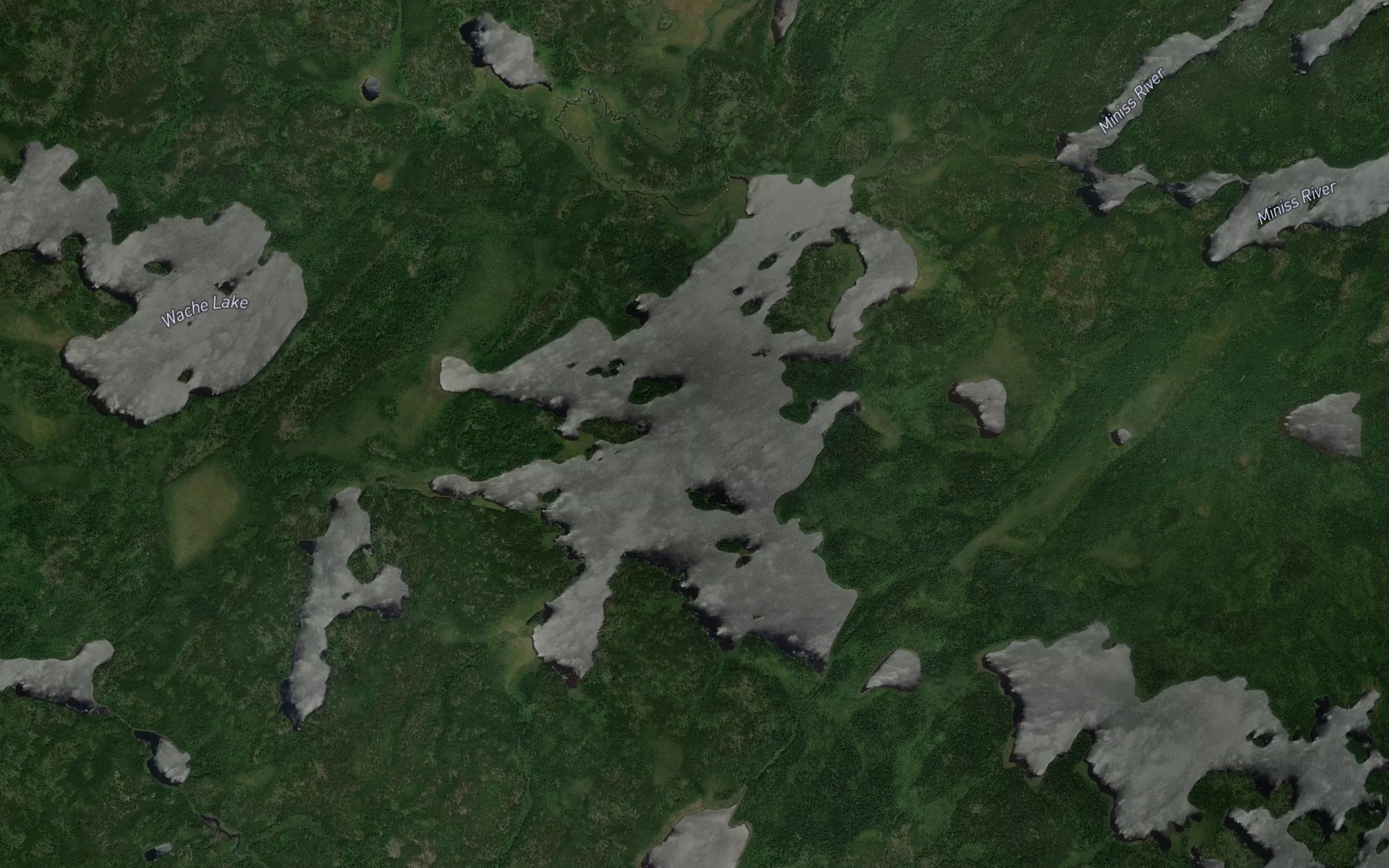 Satellite map of the Quaint Lake