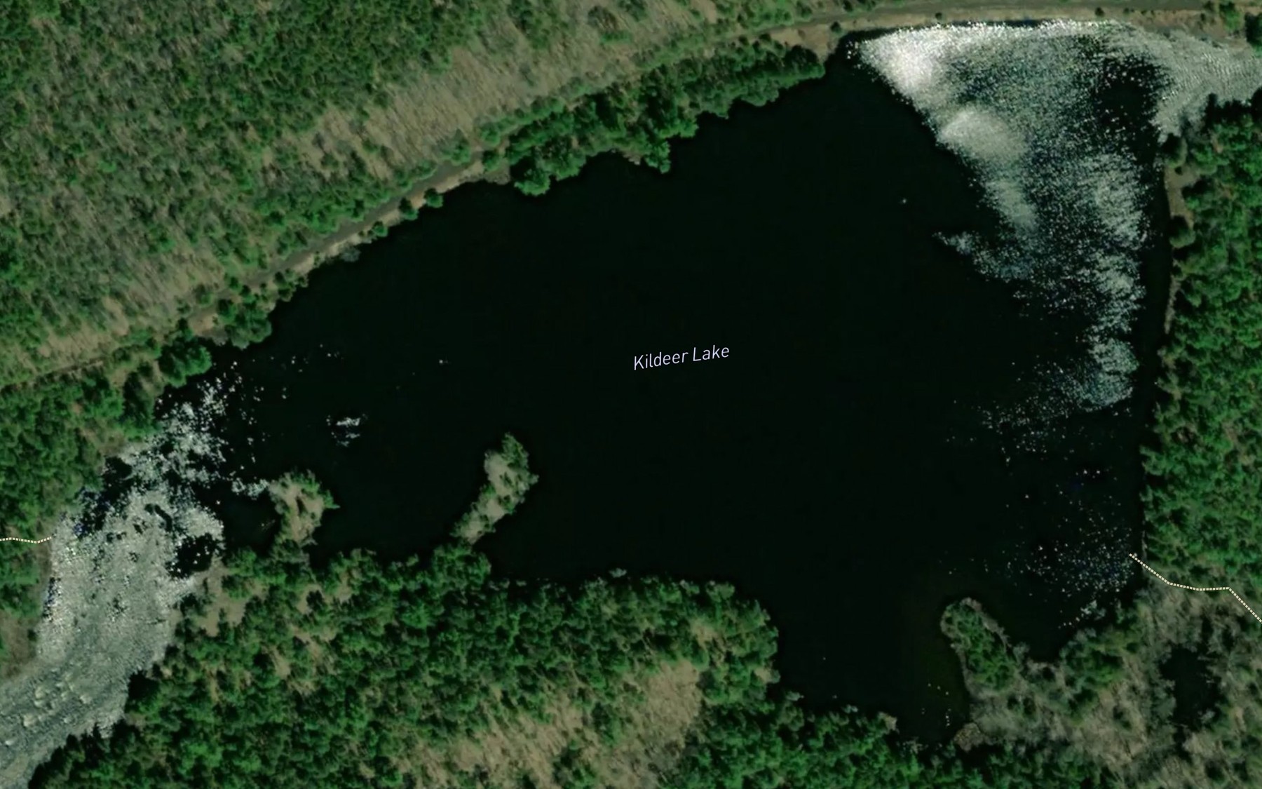 Satellite map of the Kildeer Lake