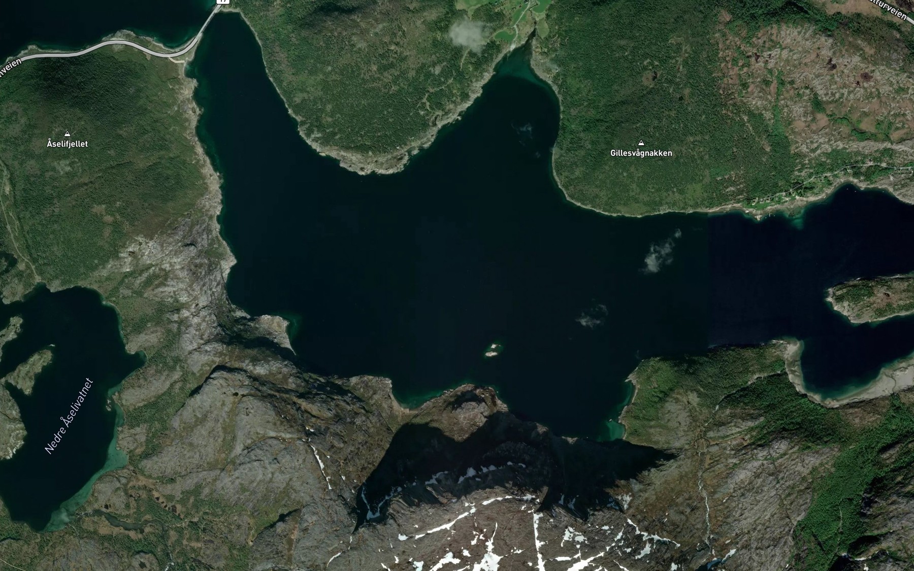 Satellite map of the Elvefjorden