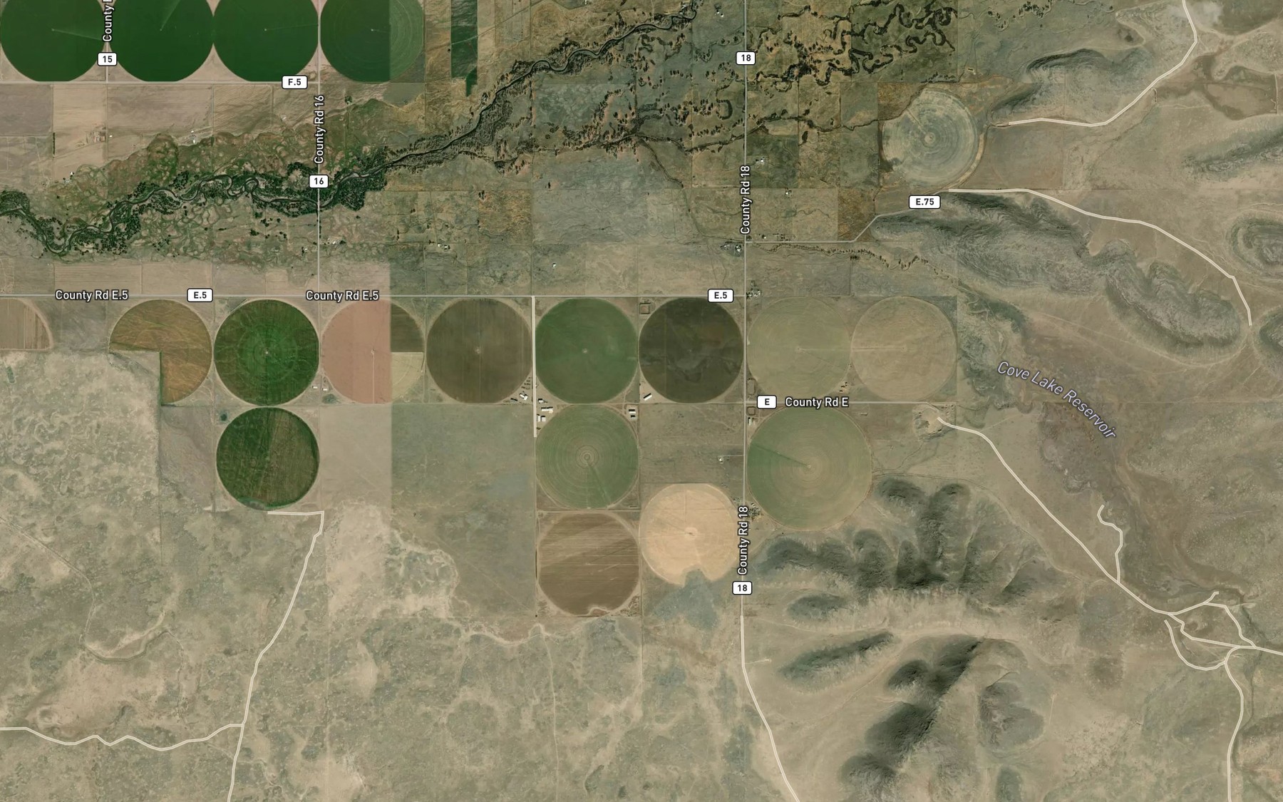 Satellite map of the Starr Ditch