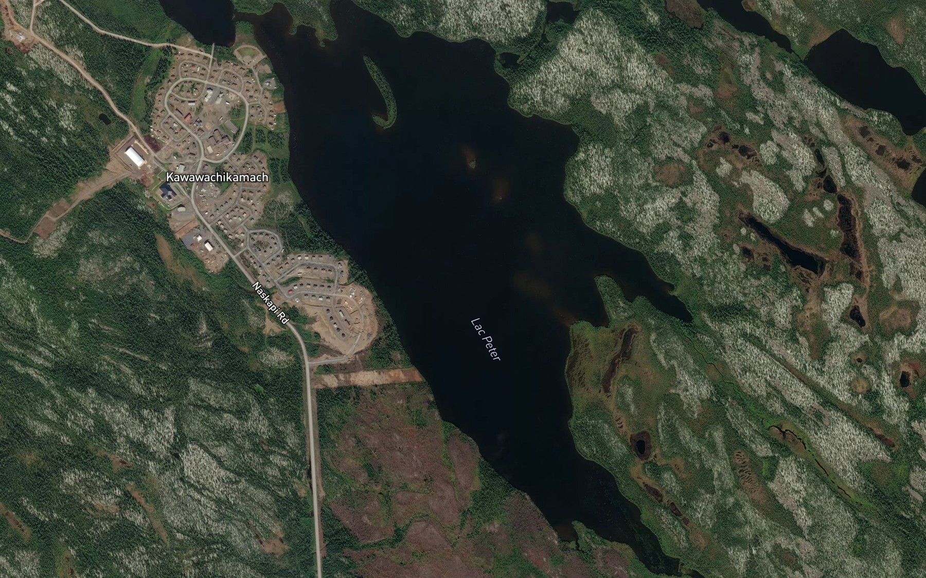 Satellite map of the Lac Peter