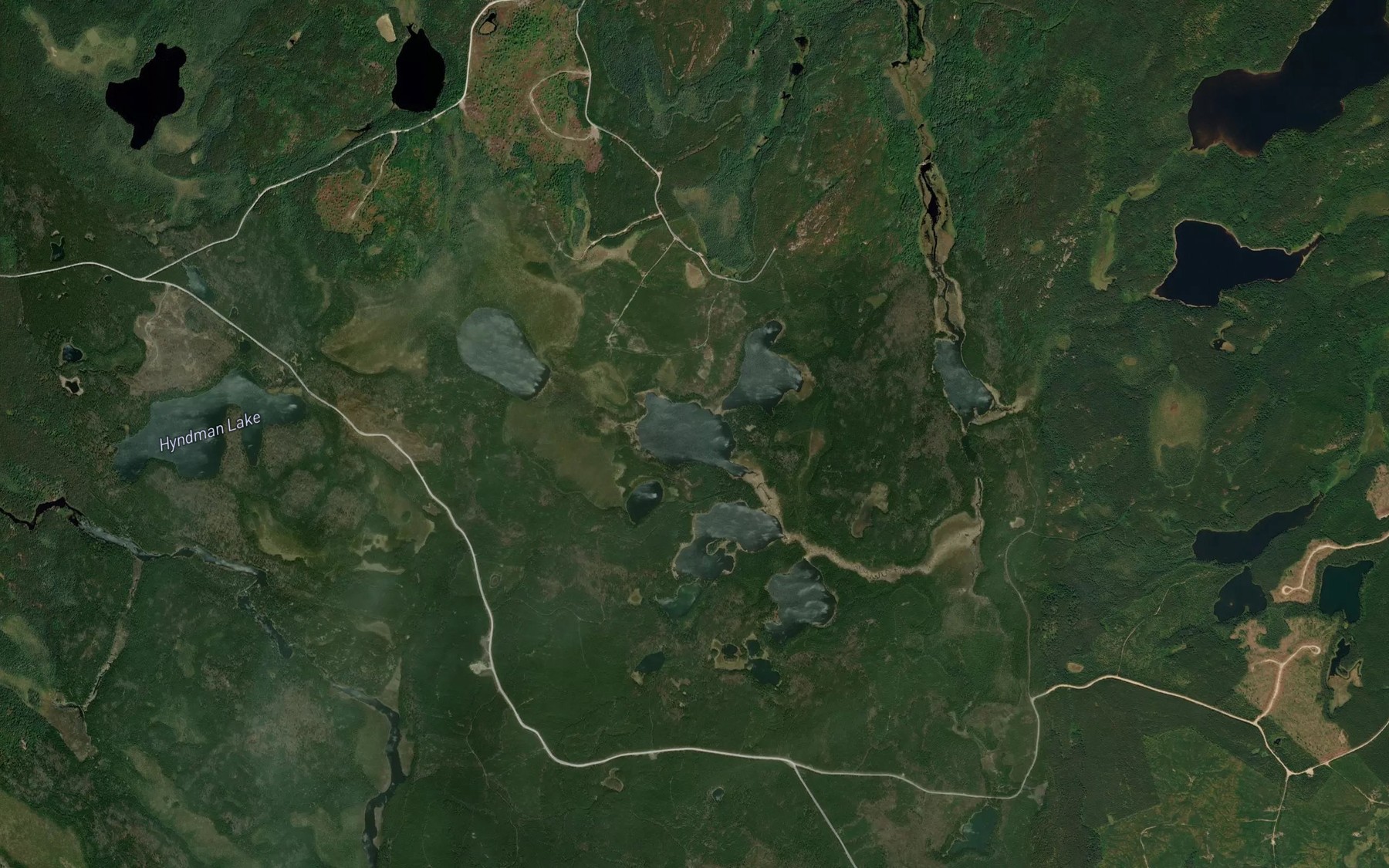 Satellite map of the Girty Lake