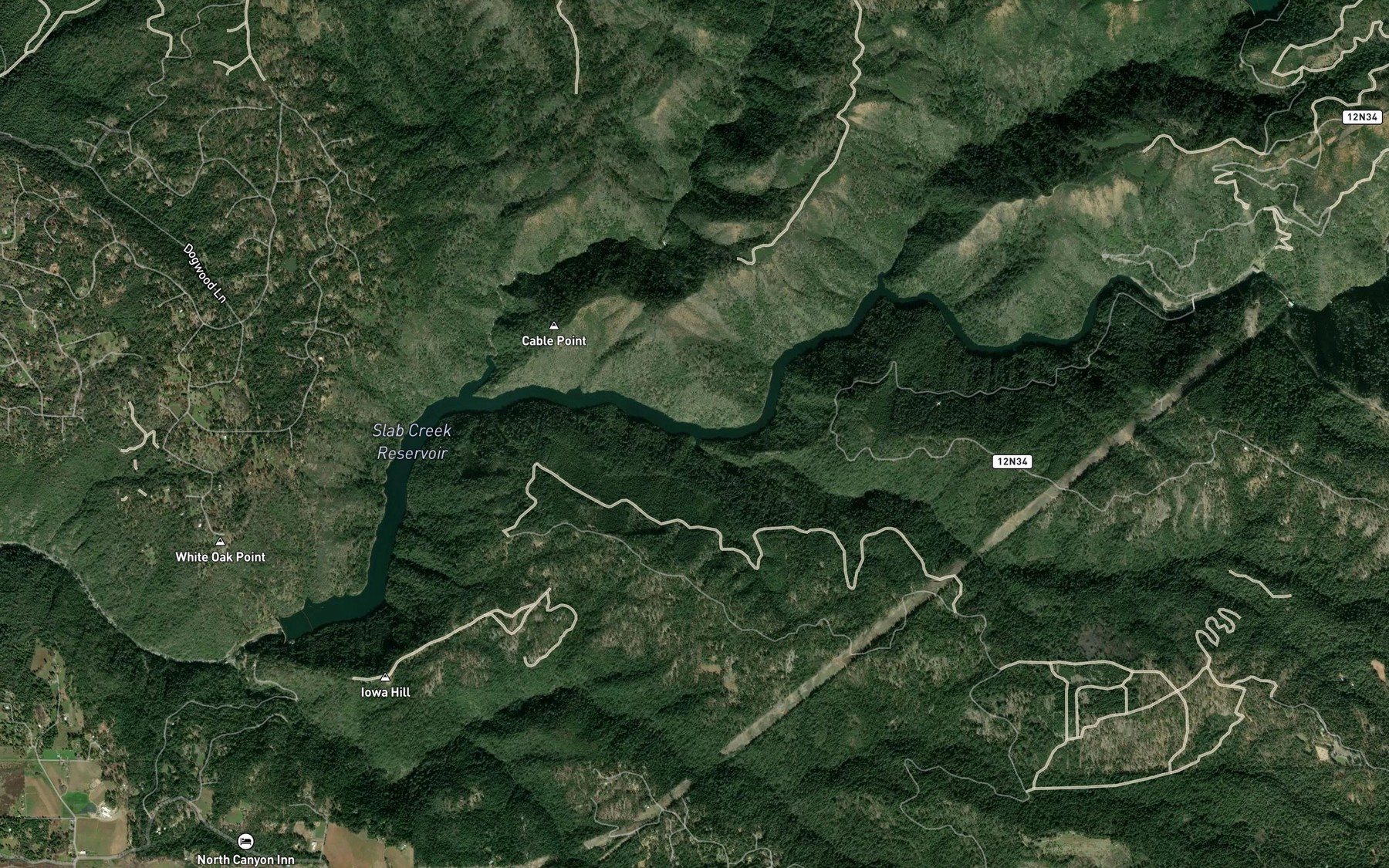 Satellite map of the Long Canyon Creek