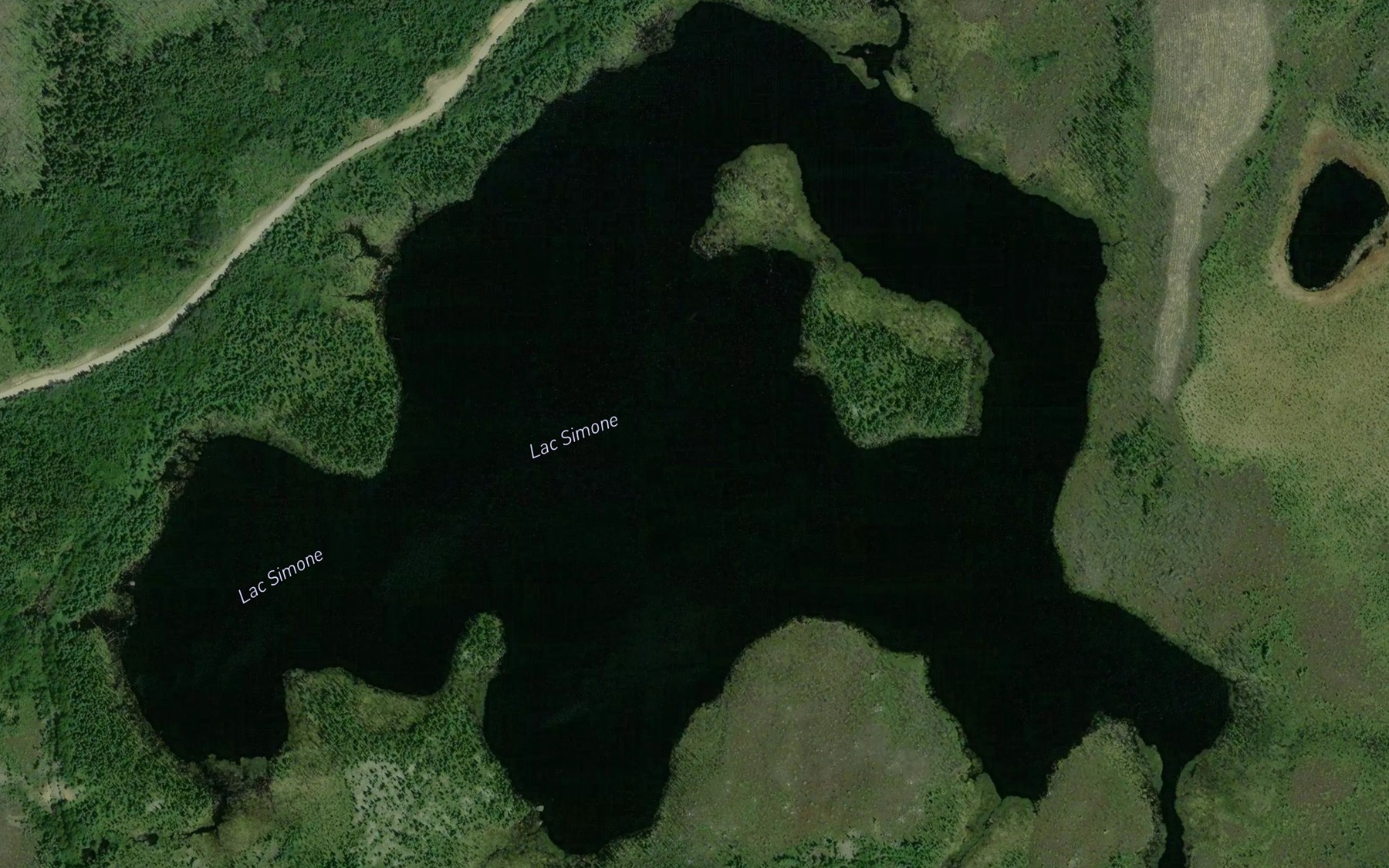 Satellite map of the Lac Simone