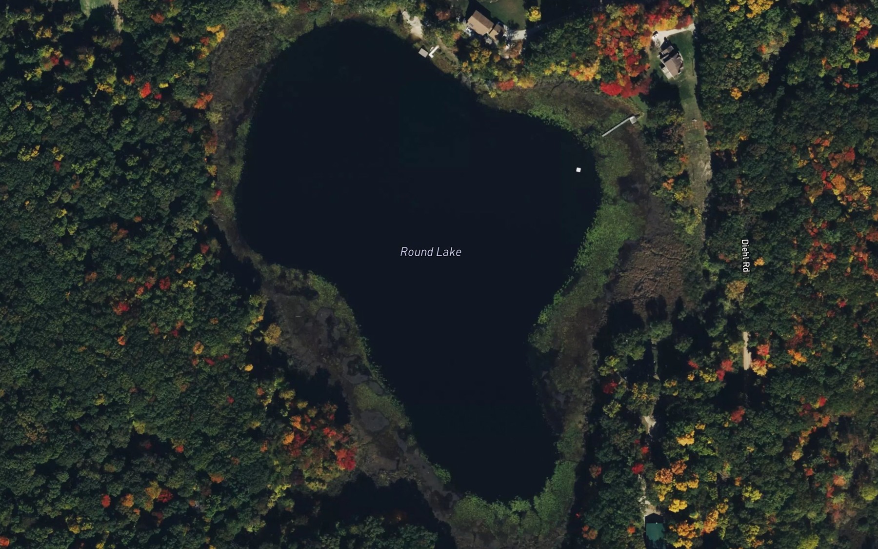 Satellite map of the Round Lake