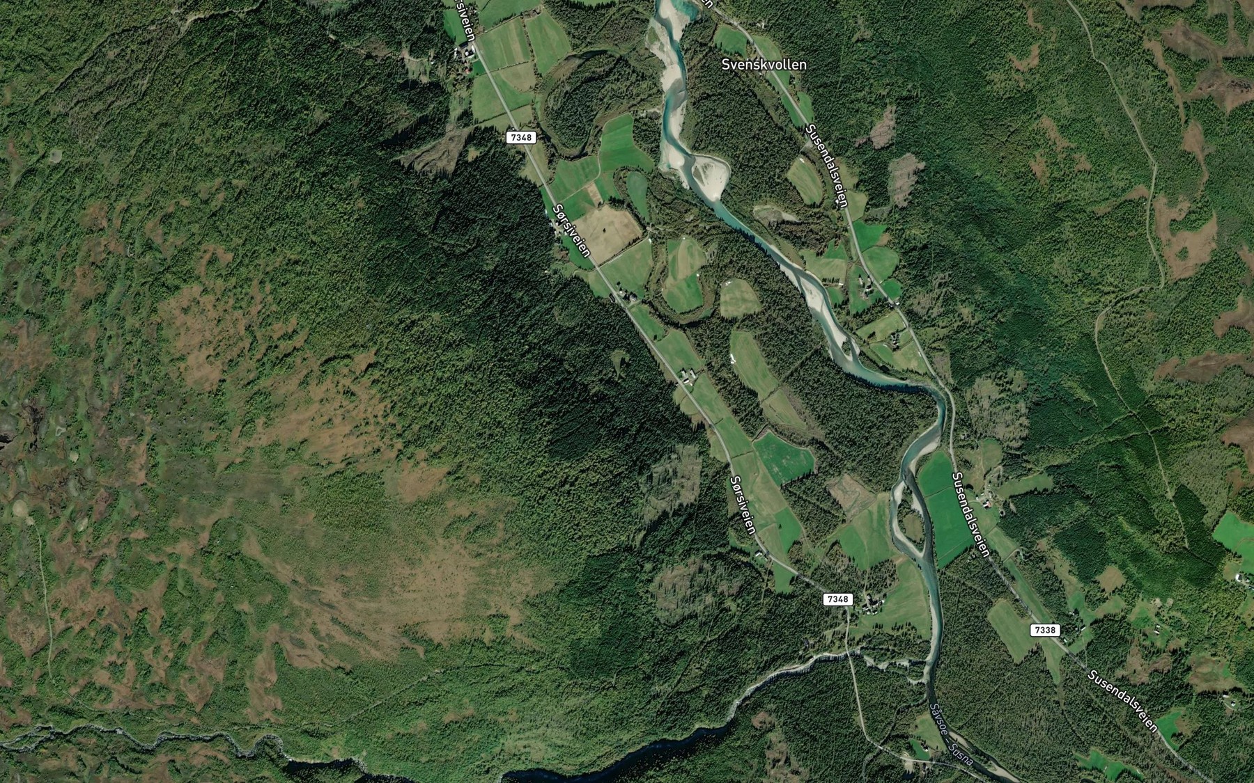 Satellite map of the Krokvollbekken