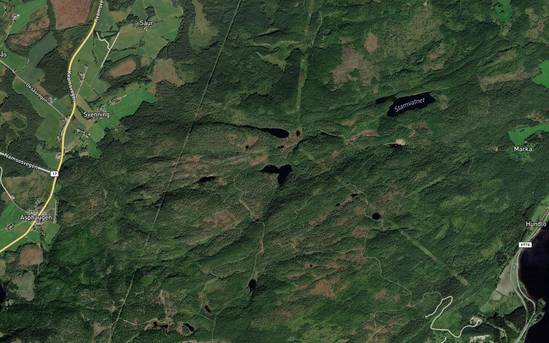 Satellite map of the Svenningvatnet,store