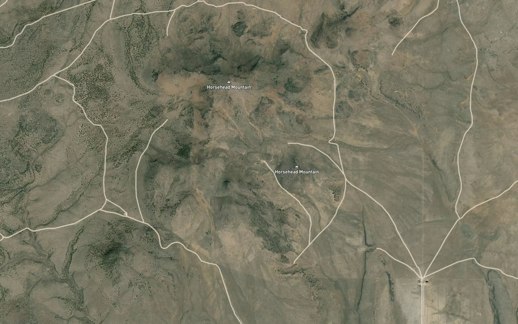 Satellite map of the Horsehead Spring