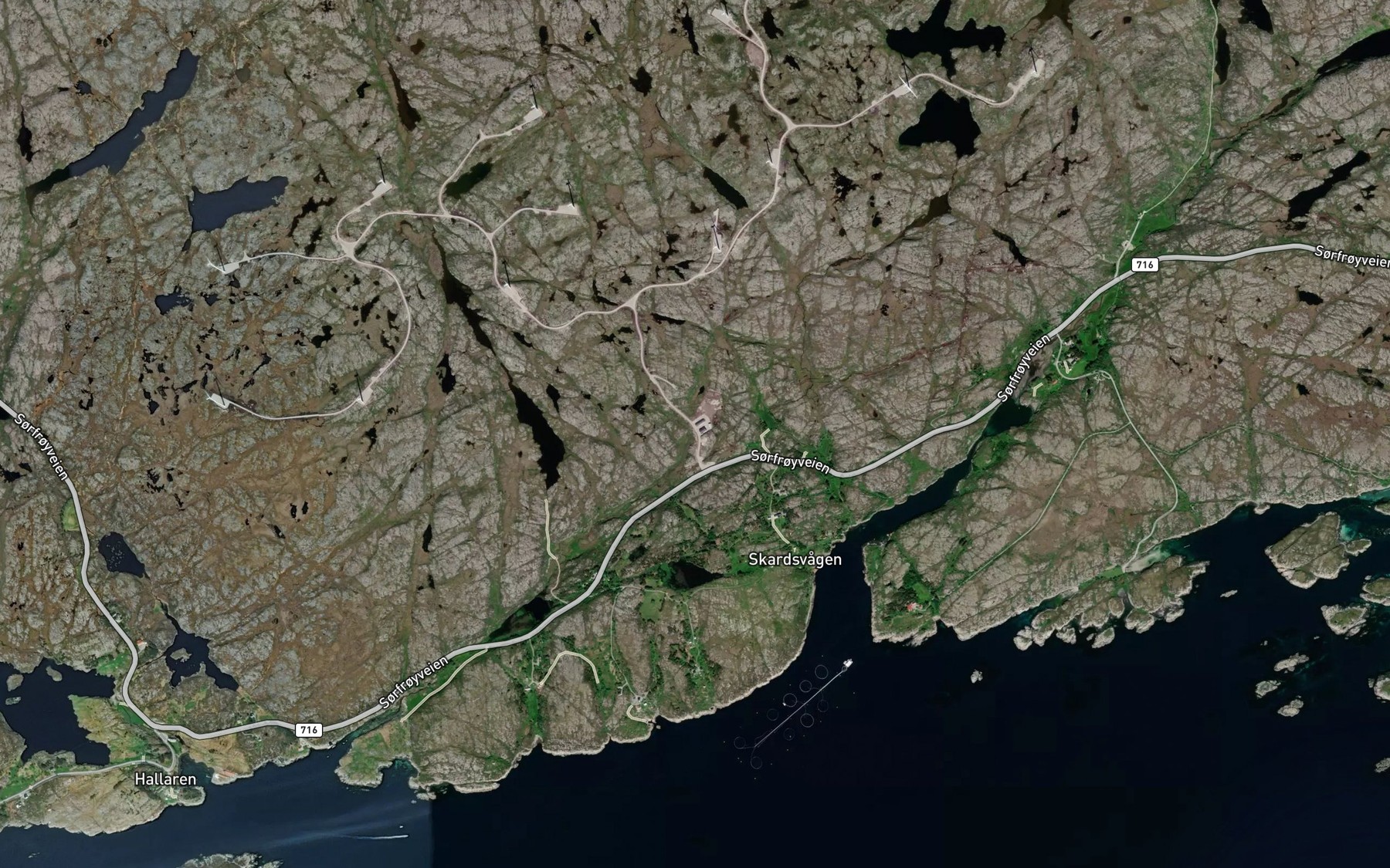 Satellite map of the Tresjaa