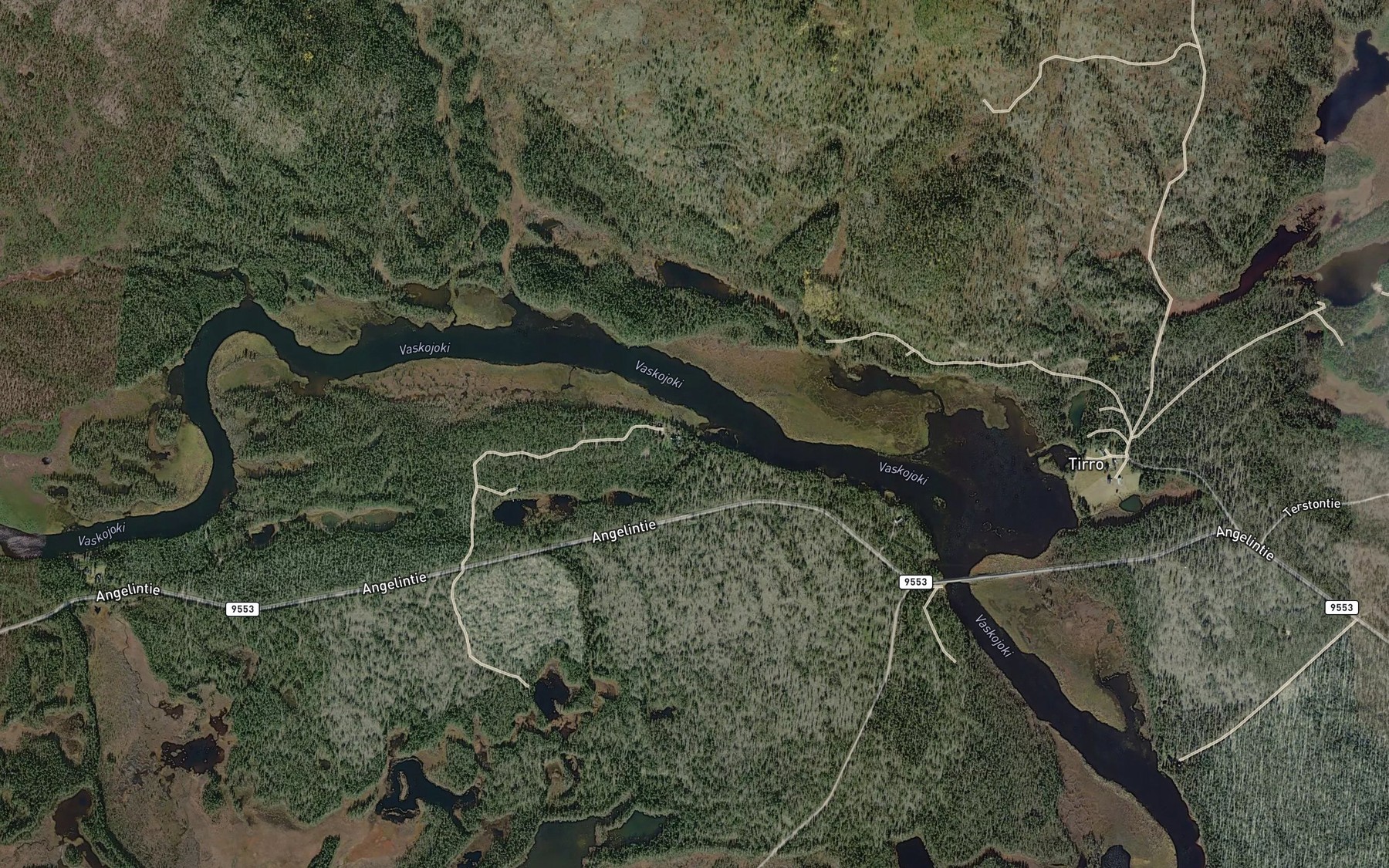 Satellite map of the Uuttuoja