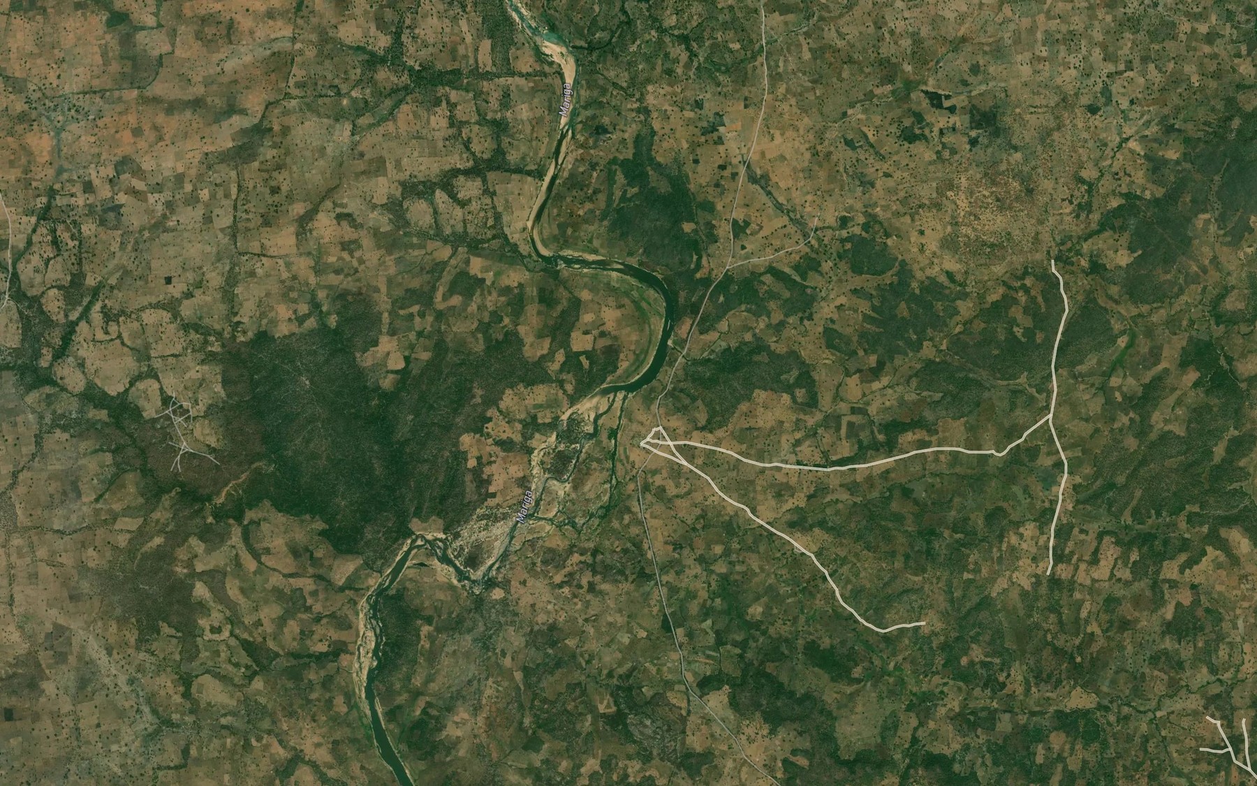 Satellite map of the River Kumbo