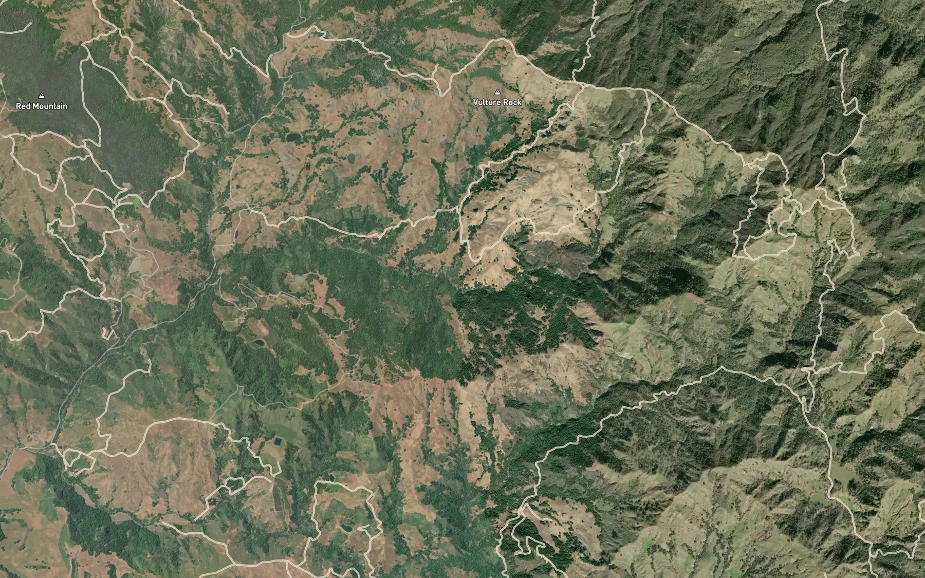Satellite map of the South Fork San Simeon Creek
