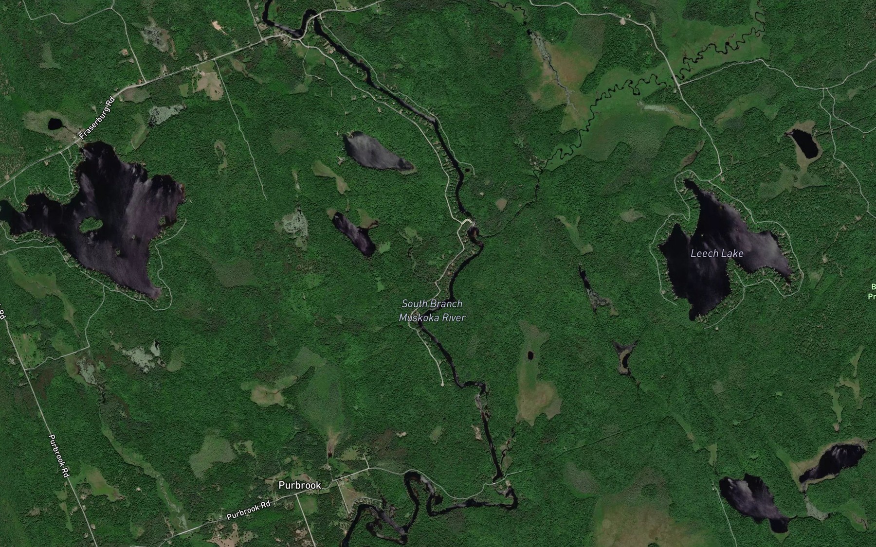 Satellite map of the Kawpakwakog River
