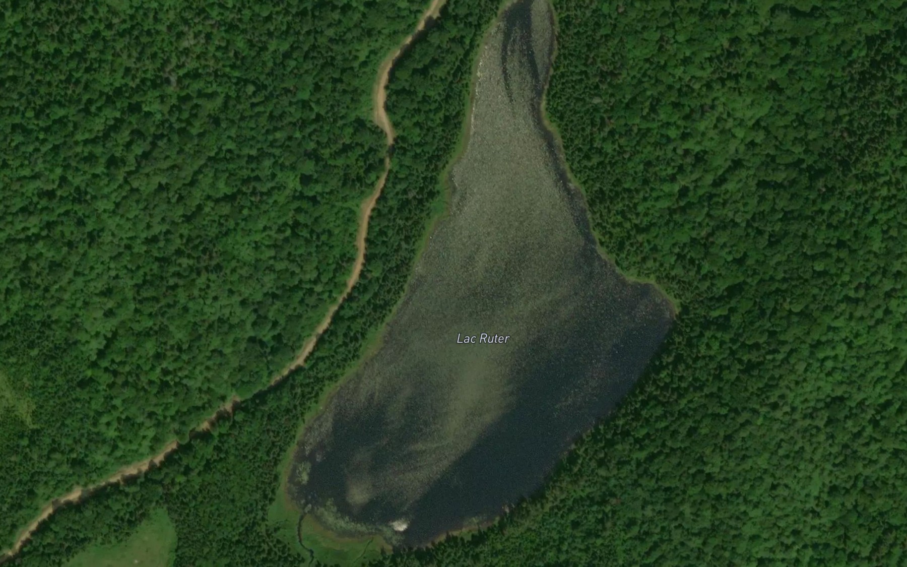Satellite map of the Lac Ruter