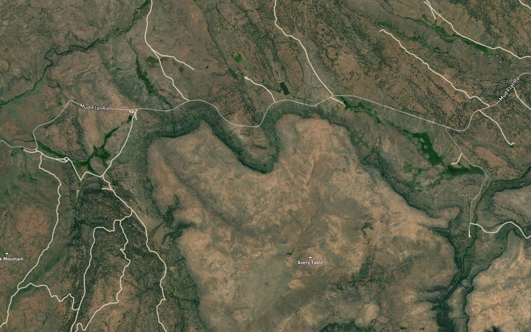 Satellite map of the Bullhead Reservoir