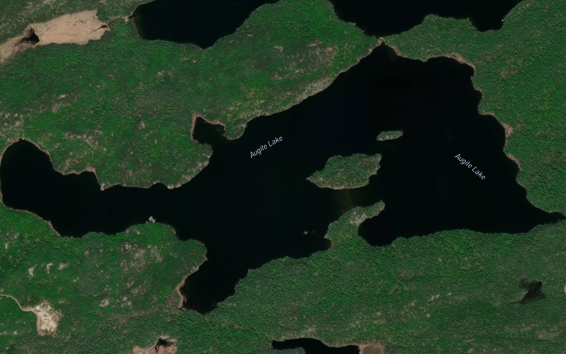 Satellite map of the Lift Lake