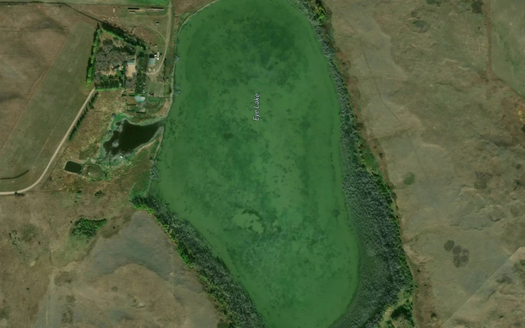 Satellite map of the Eye Lake