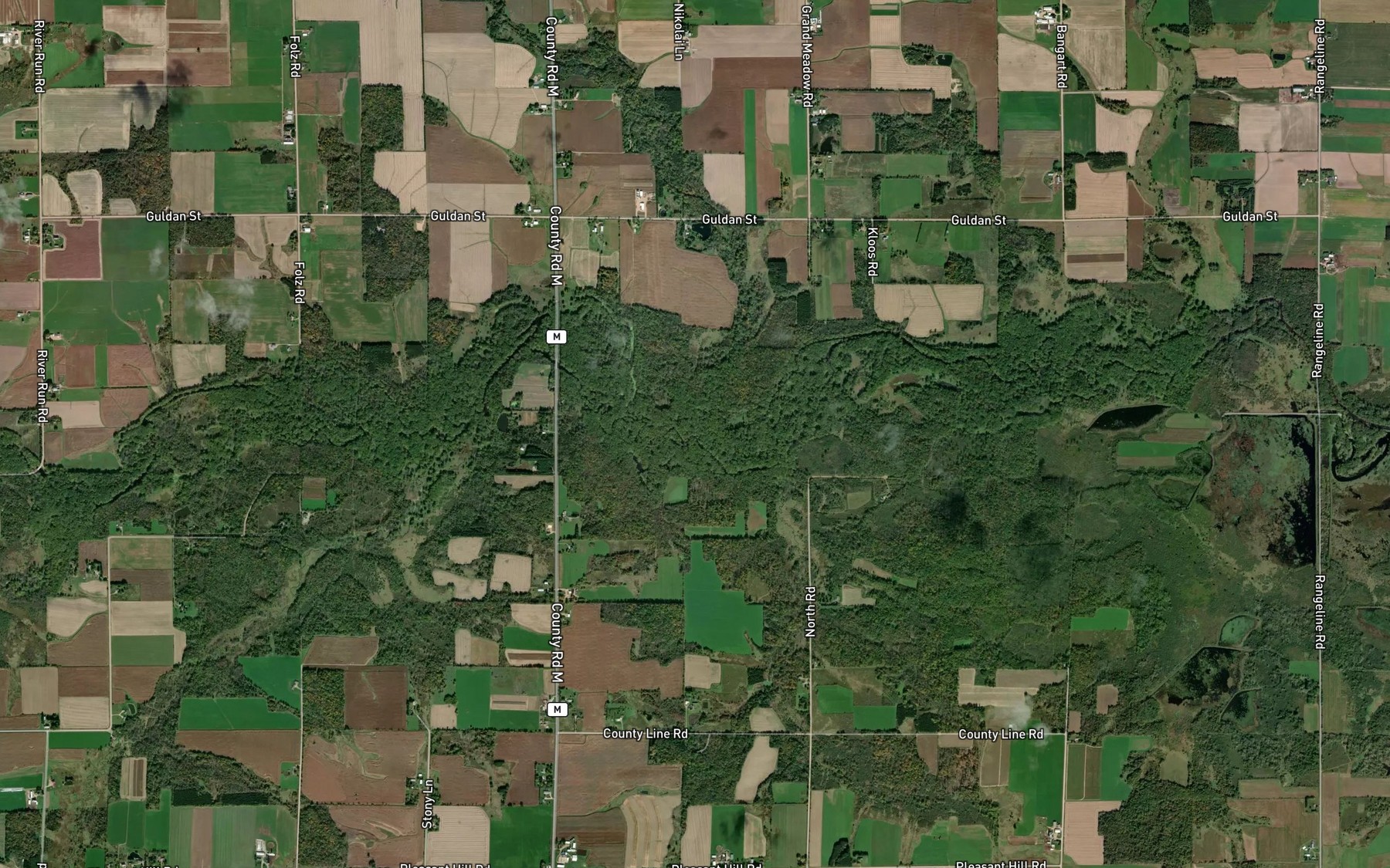Satellite map of the Wild Creek