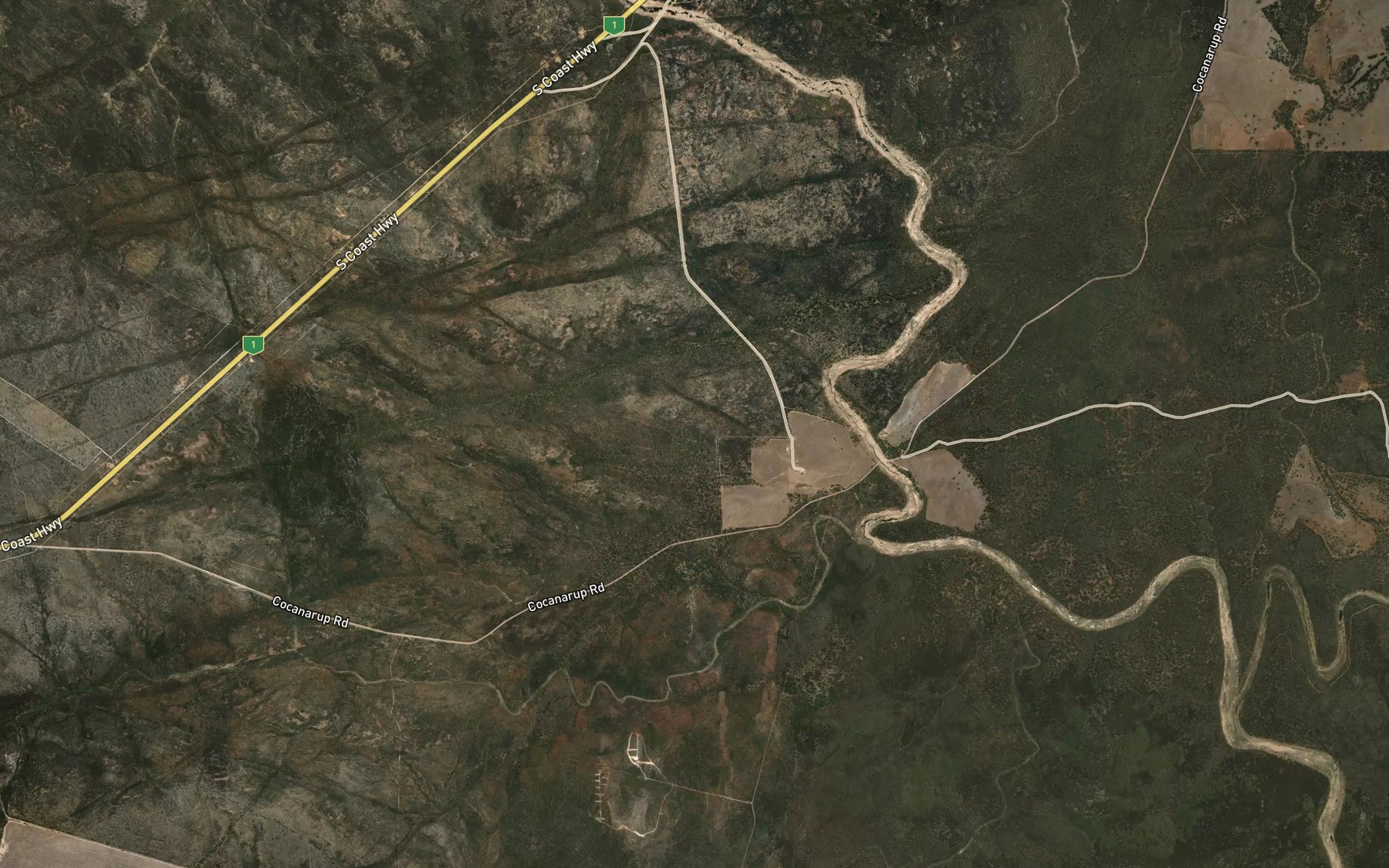 Satellite map of the Twertatup Creek