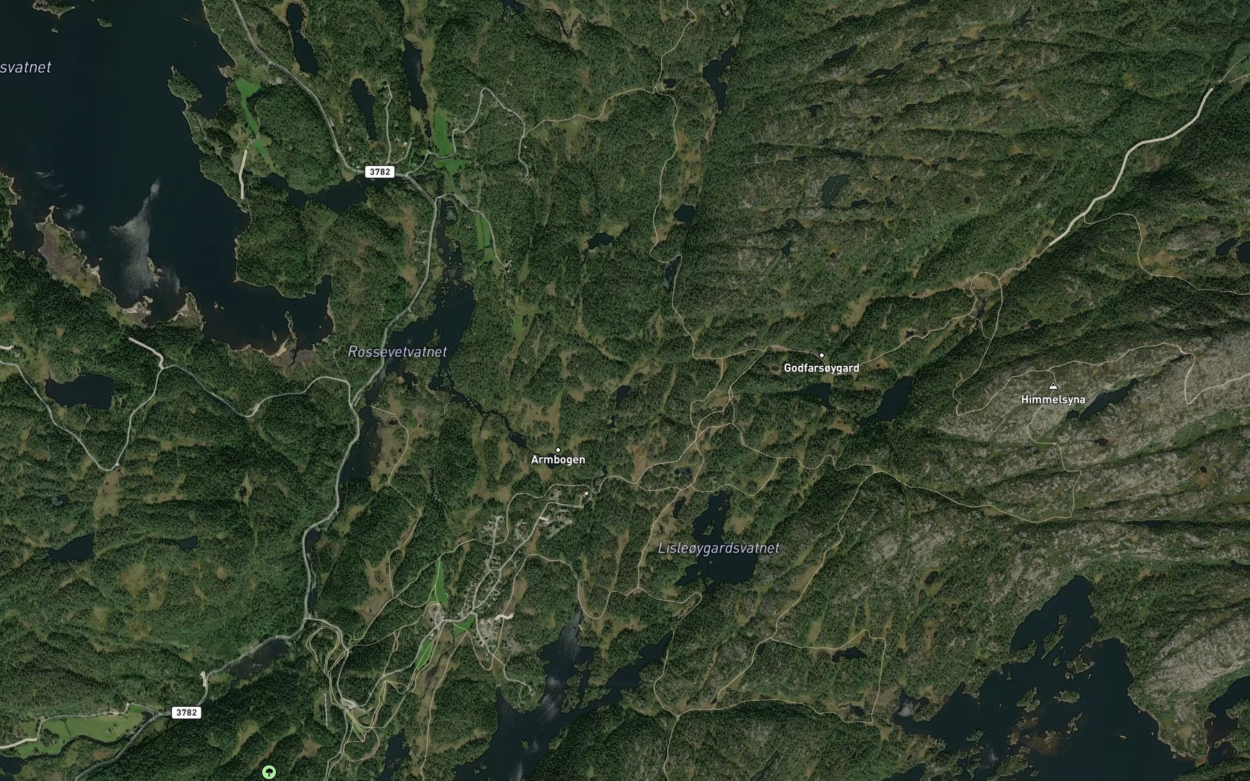 Satellite map of the Blomtjonn