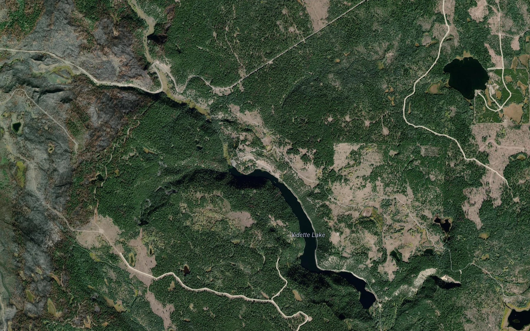Satellite map of the Yard Creek